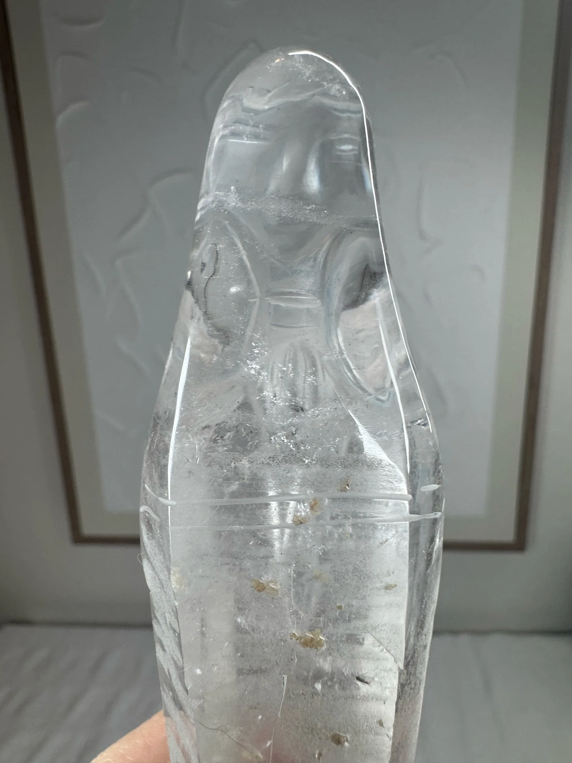 Leandro de Souza Cathedral Quartz Mother Mary Wand