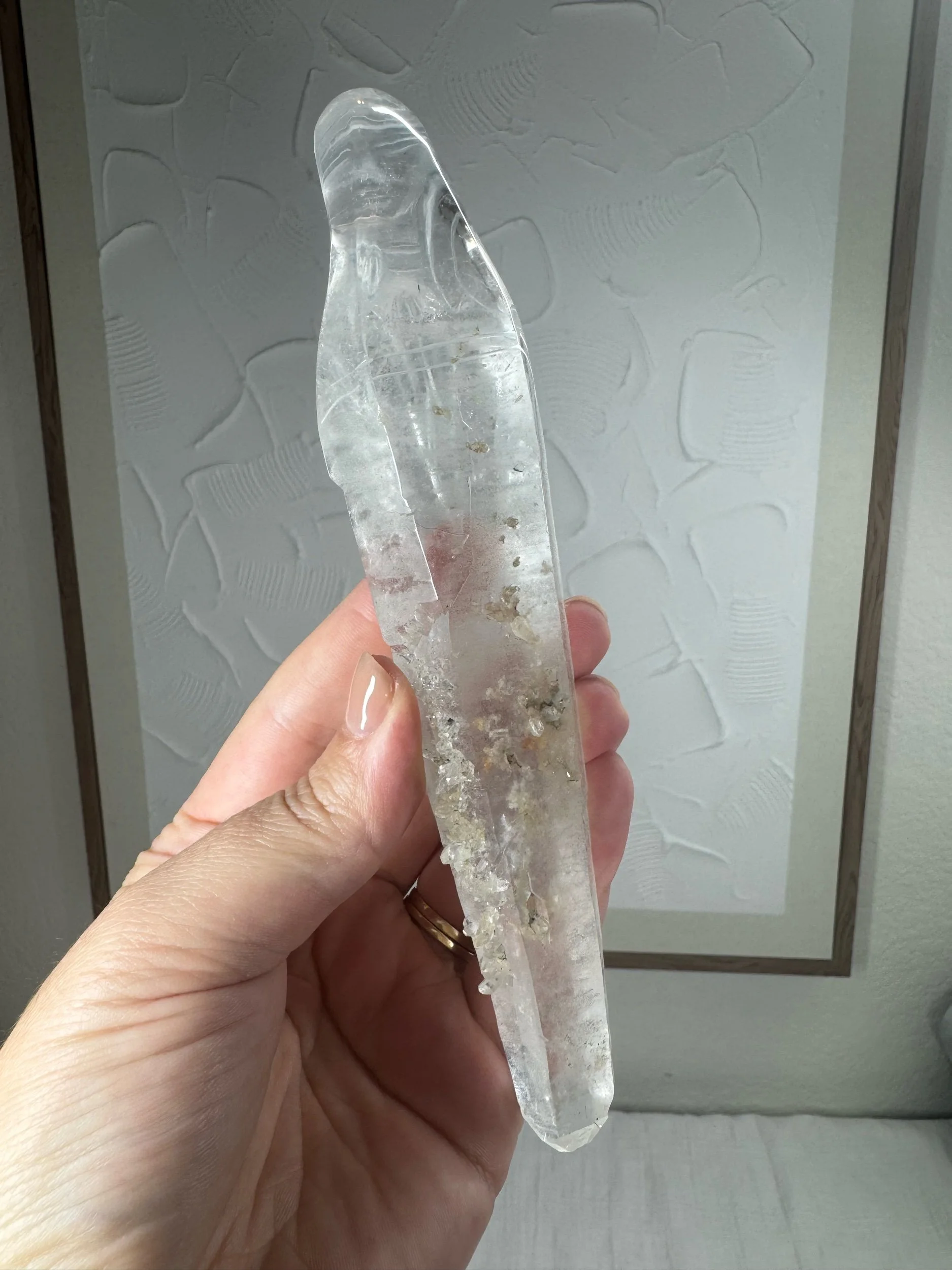 Leandro de Souza Cathedral Quartz Mother Mary Wand