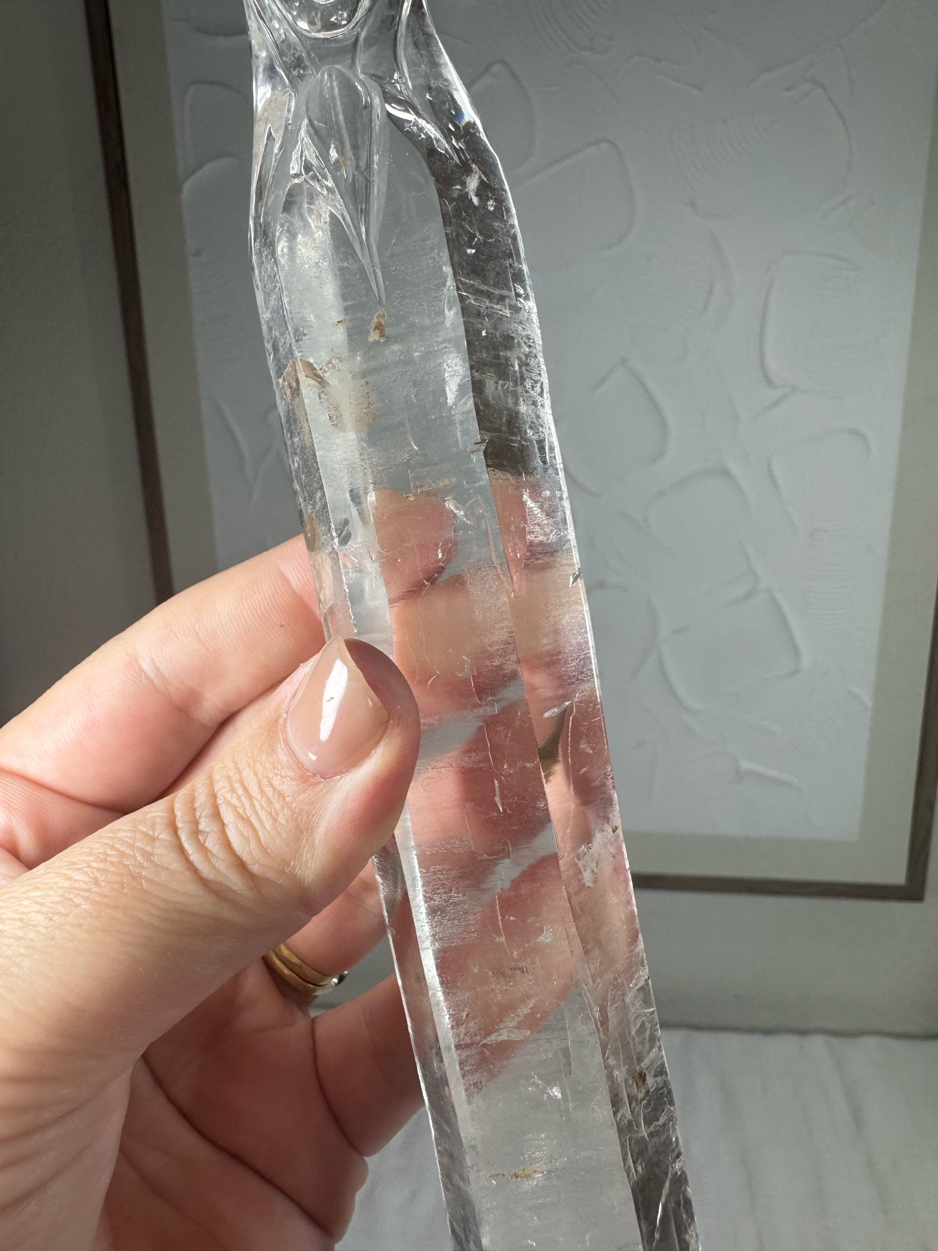 Leandro de Souza Cathedral Quartz Mother Mary Wand