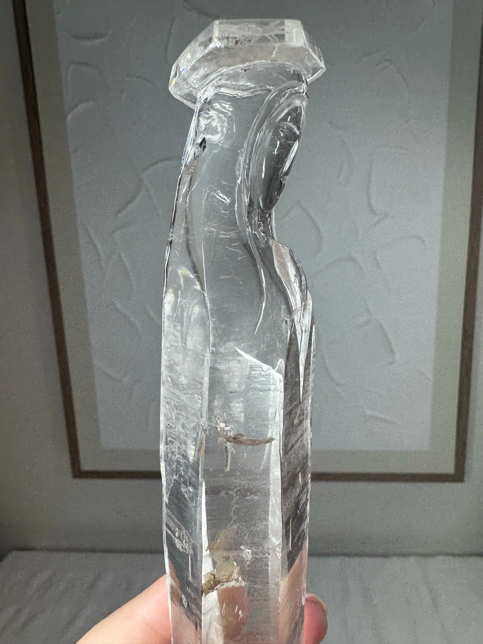 Leandro de Souza Cathedral Quartz Mother Mary Wand