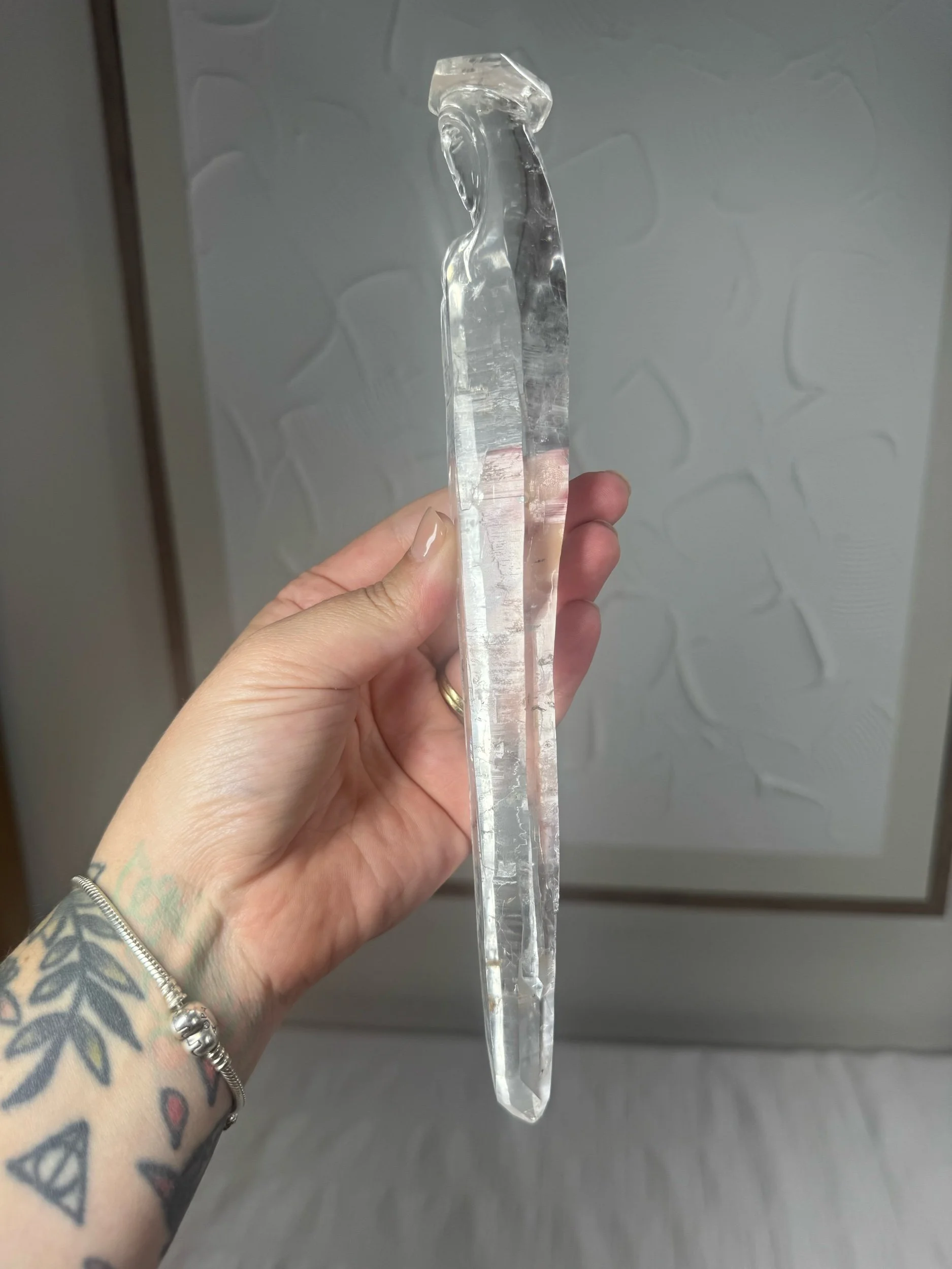 Leandro de Souza Cathedral Quartz Mother Mary Wand