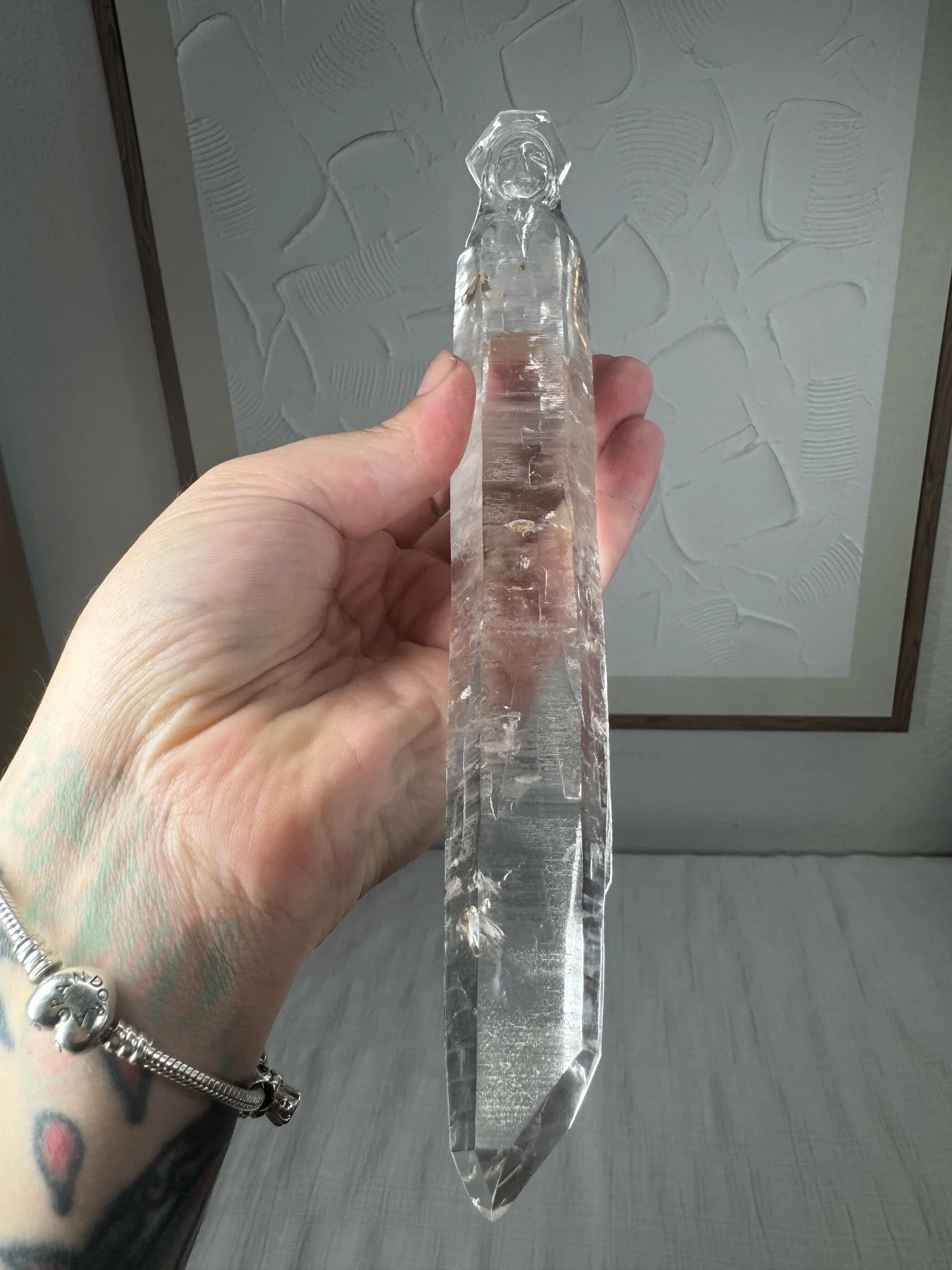 Leandro de Souza Cathedral Quartz Mother Mary Wand