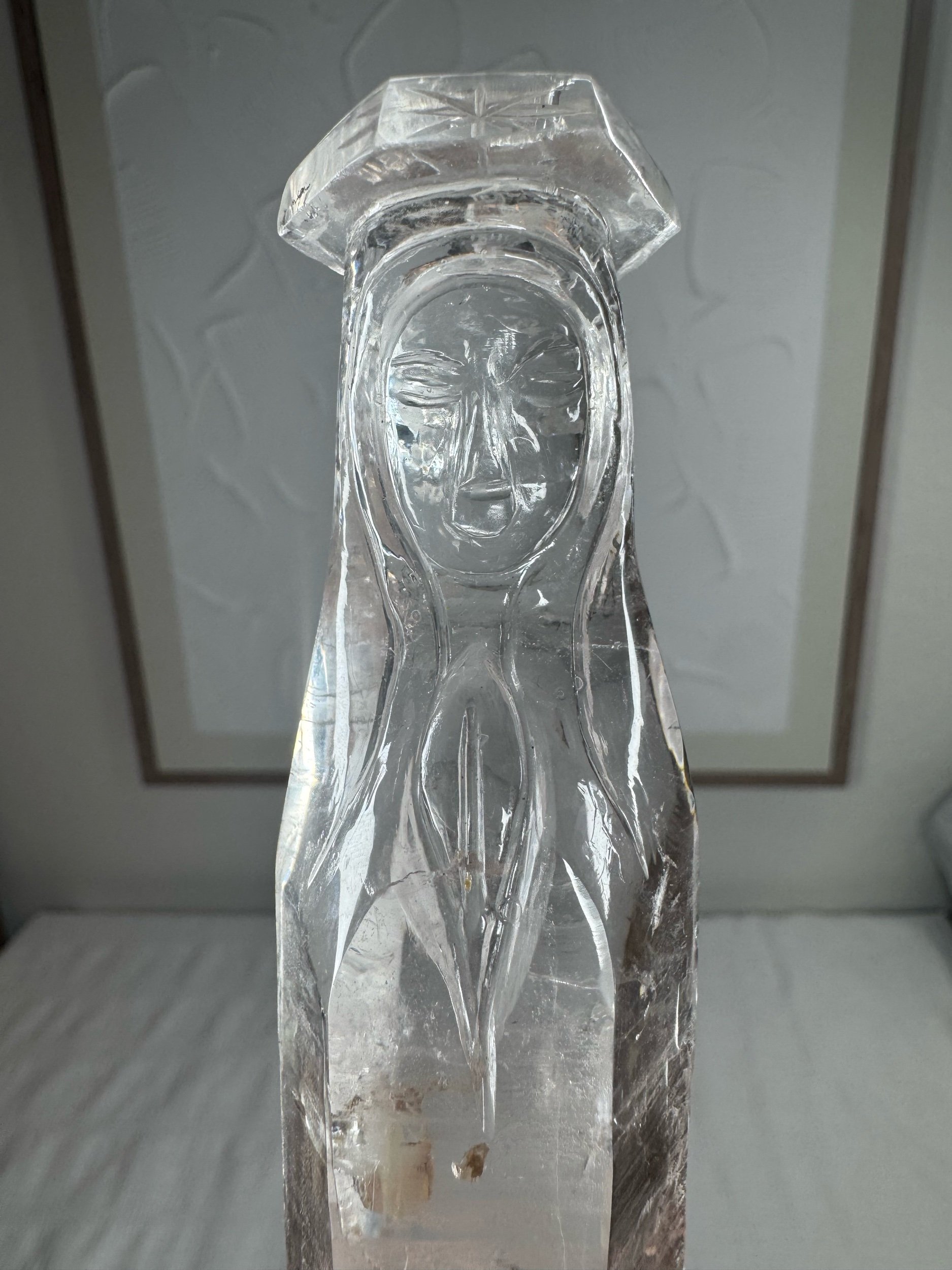 Leandro de Souza Cathedral Quartz Mother Mary Wand