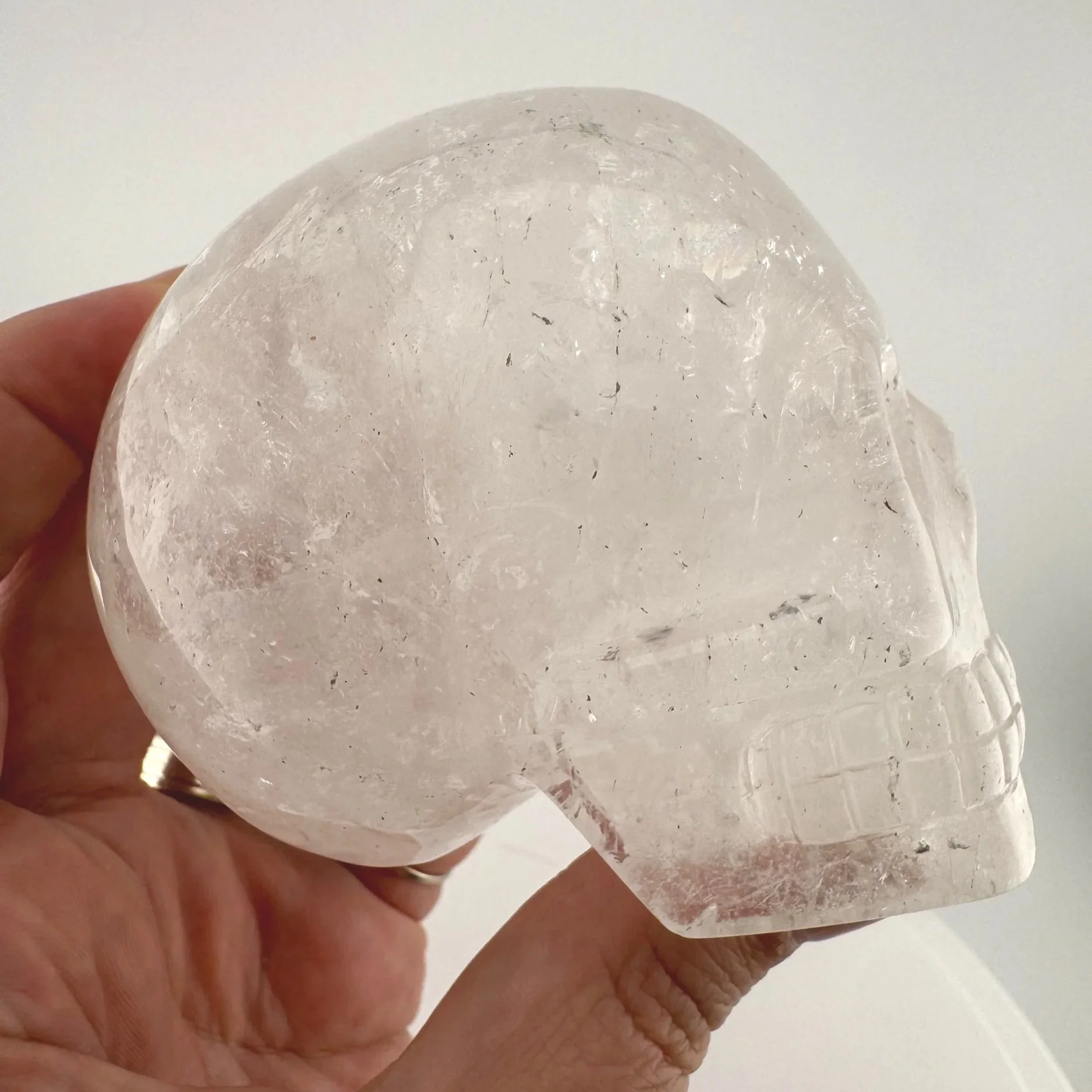 Leandro de Souza Red Rutile in Quartz Skull