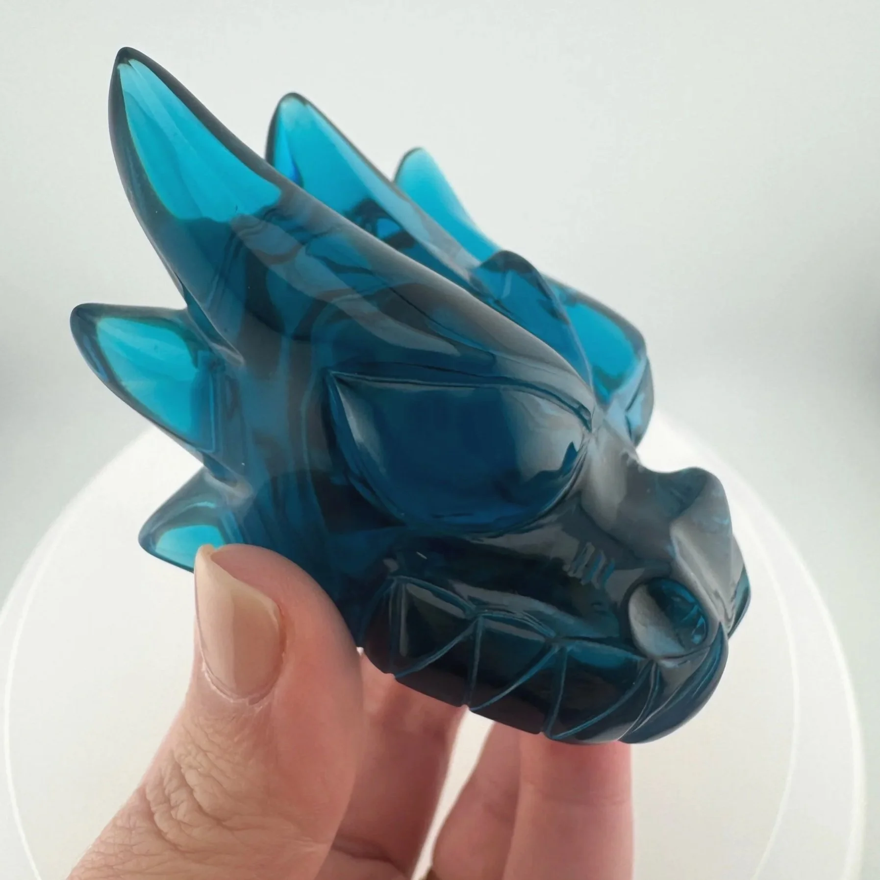 Leandro de Souza Blue Obsidian Dragon Skull