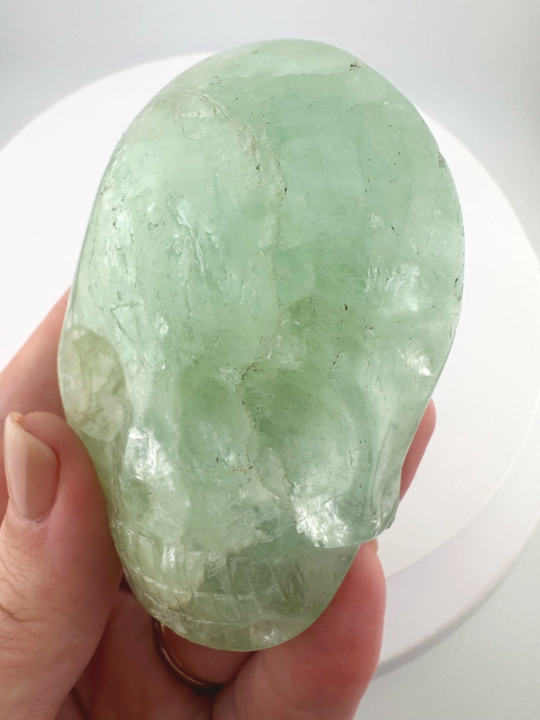 Leandro de Souza Aquamarine with Heliodor Magical Child Palm Skull