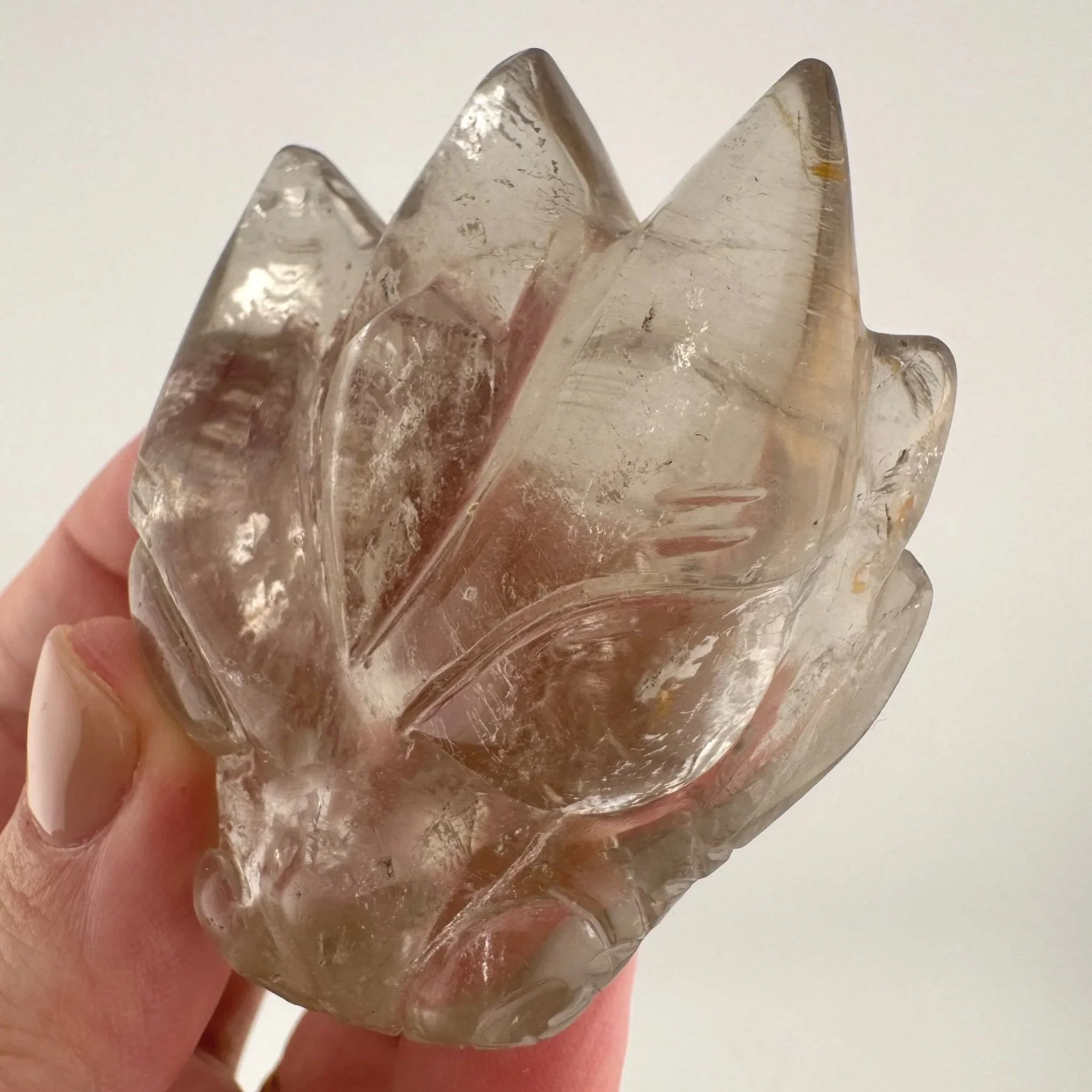 Leandro de Souza Smoky Rutilated Quartz Dragon Skull