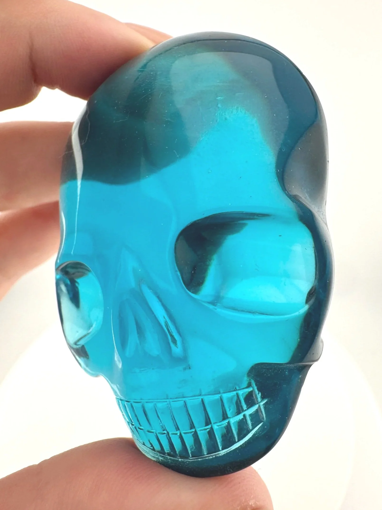 Leandro de Souza Blue Obsidian Magical Child Palm Skull