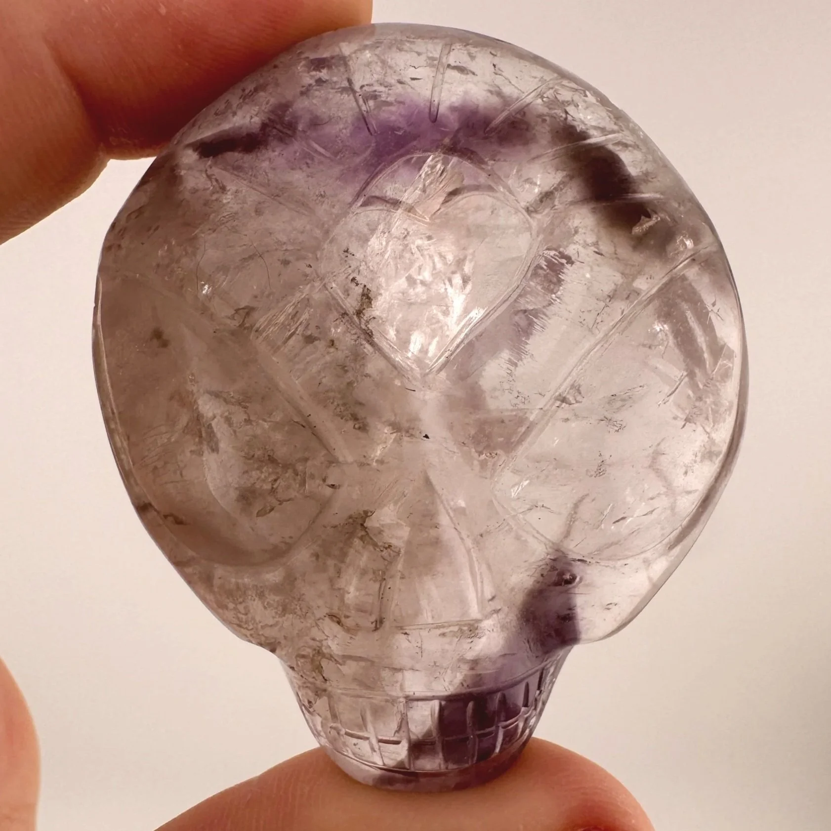 Leandro de Souza Elestial Trapiche Amethyst Palm Skull