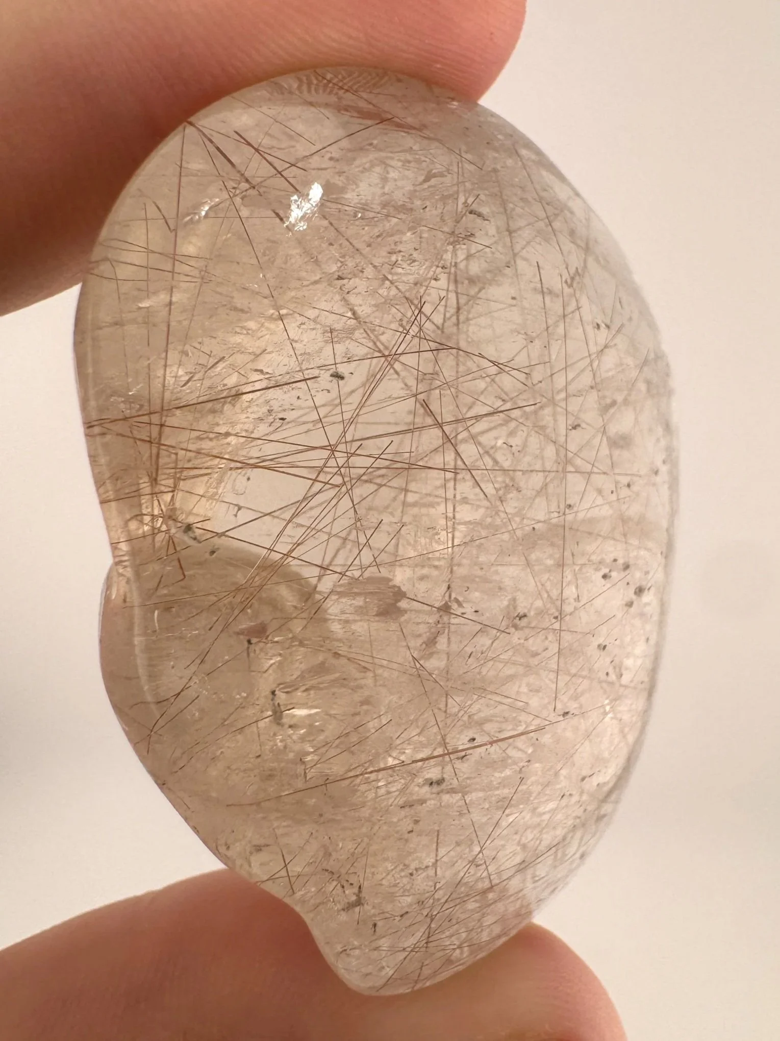 Leandro de Souza red Rutile in Gem Quartz Magical Child Palm Skull