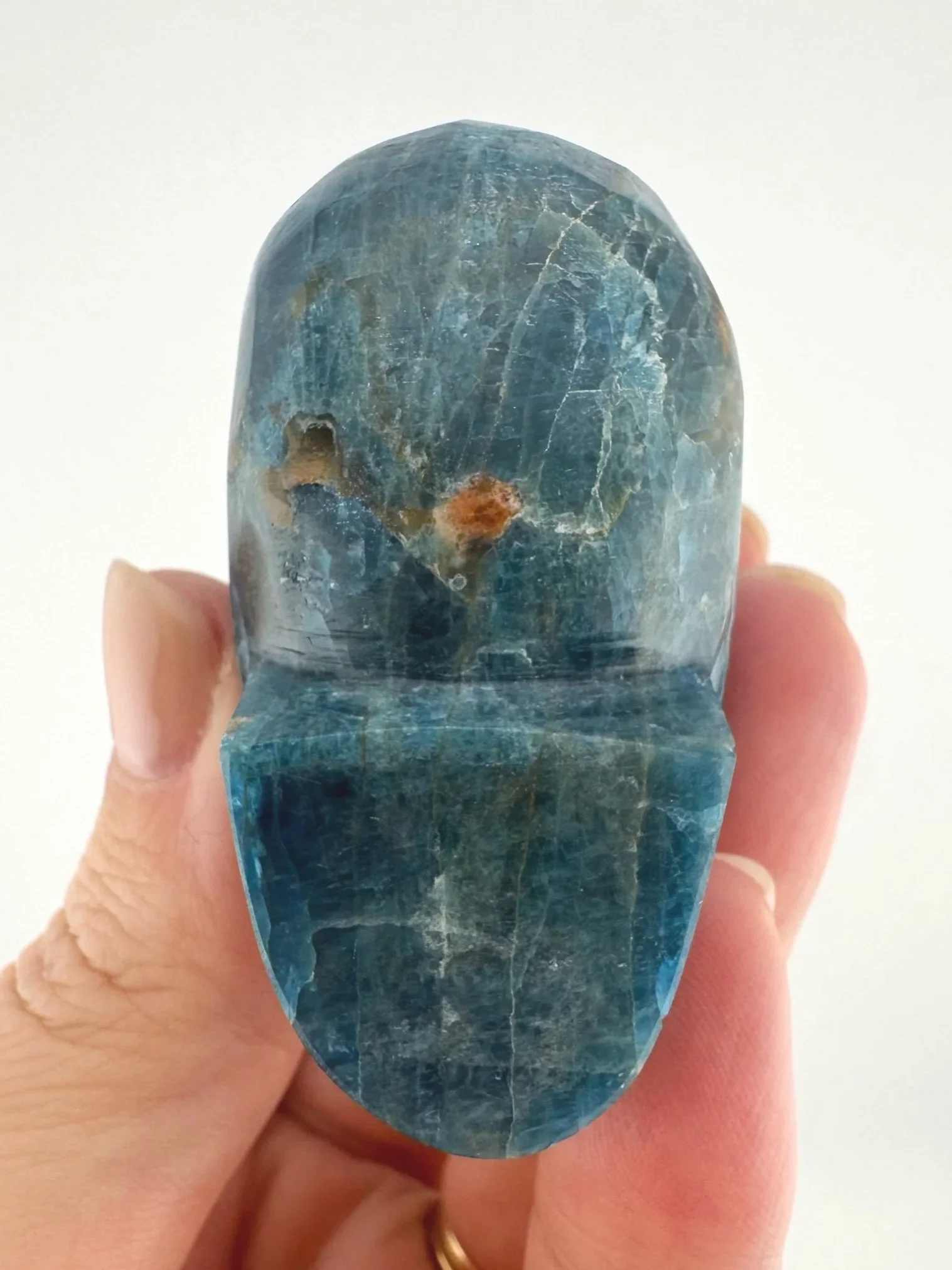 Igor de Souza Blue Apatite Shaman Skull
