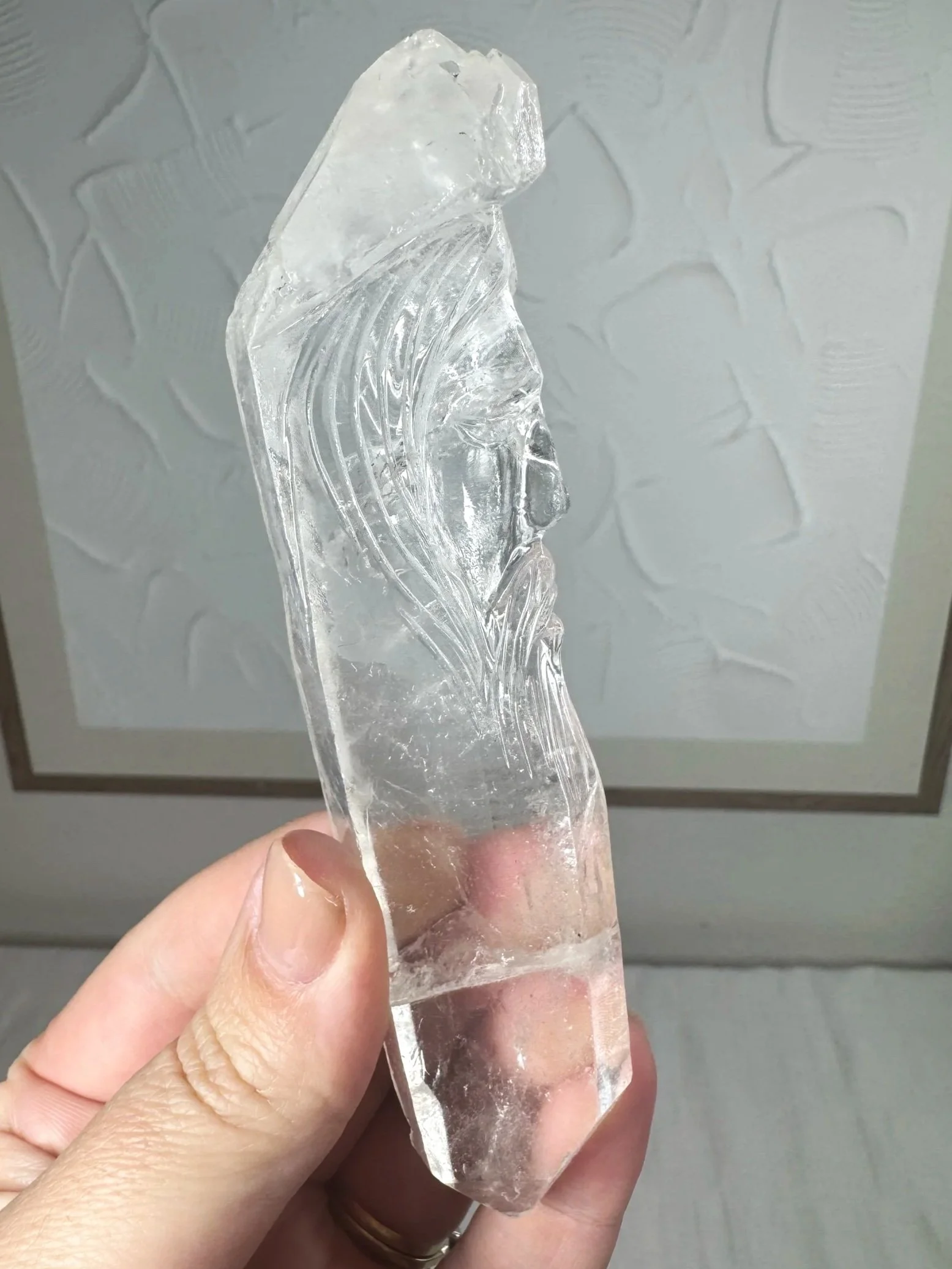 Leandro de Souza Cathedral Quartz Jesus Wand