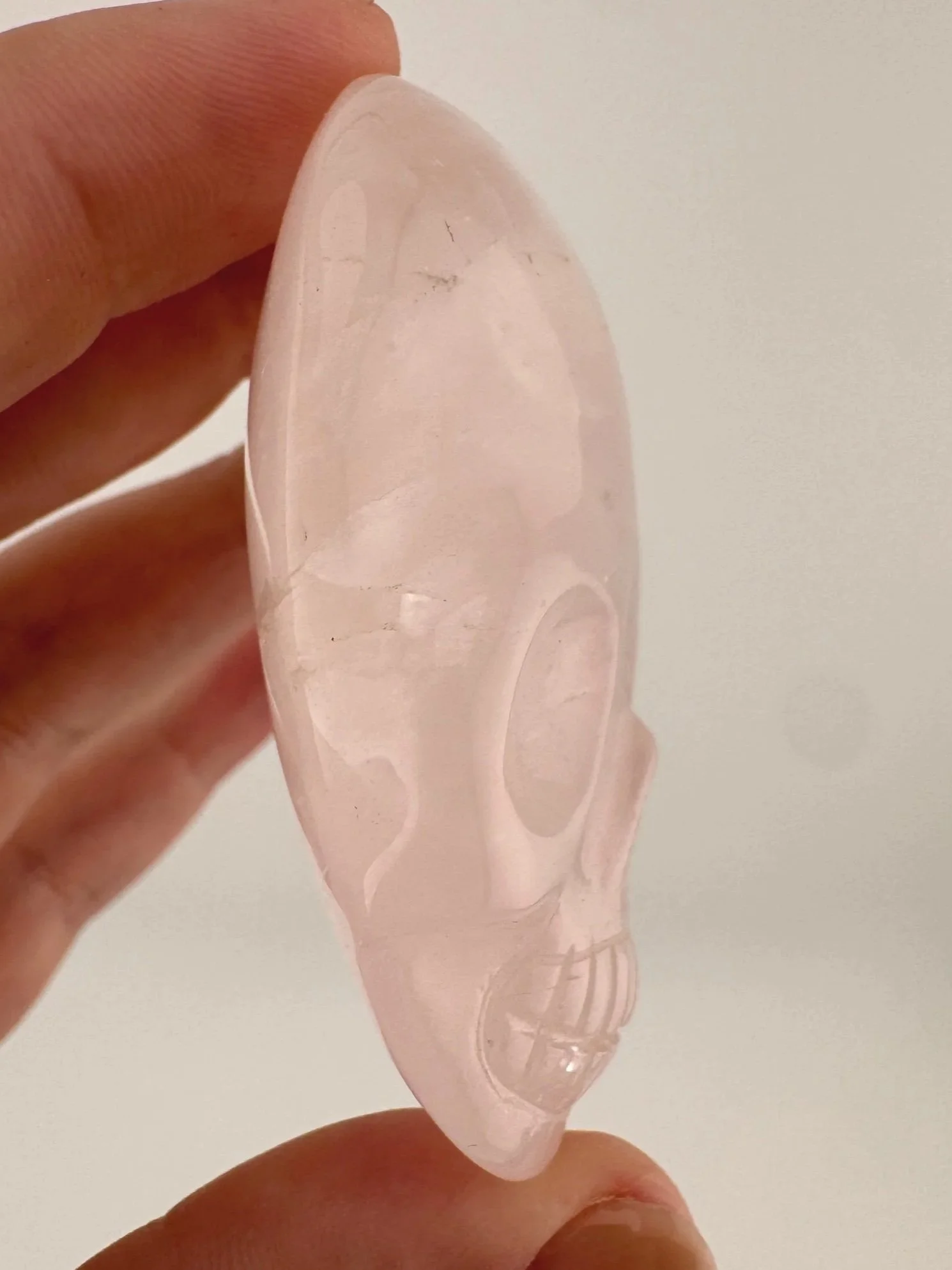 Leandro de Souza Rose Quartz Palm Skull