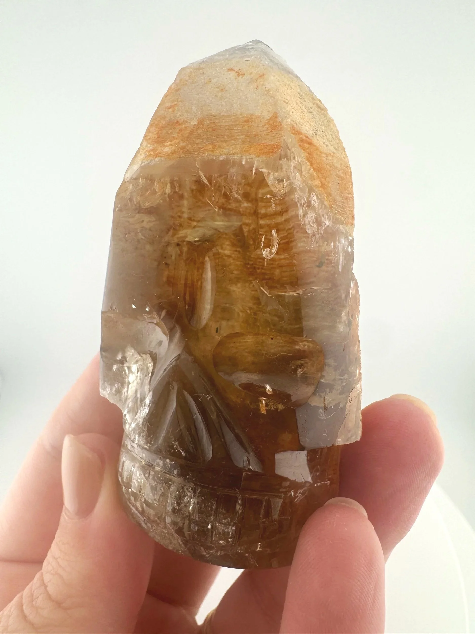 Igor de Souza Morion Tangerine Quartz Shaman Skull