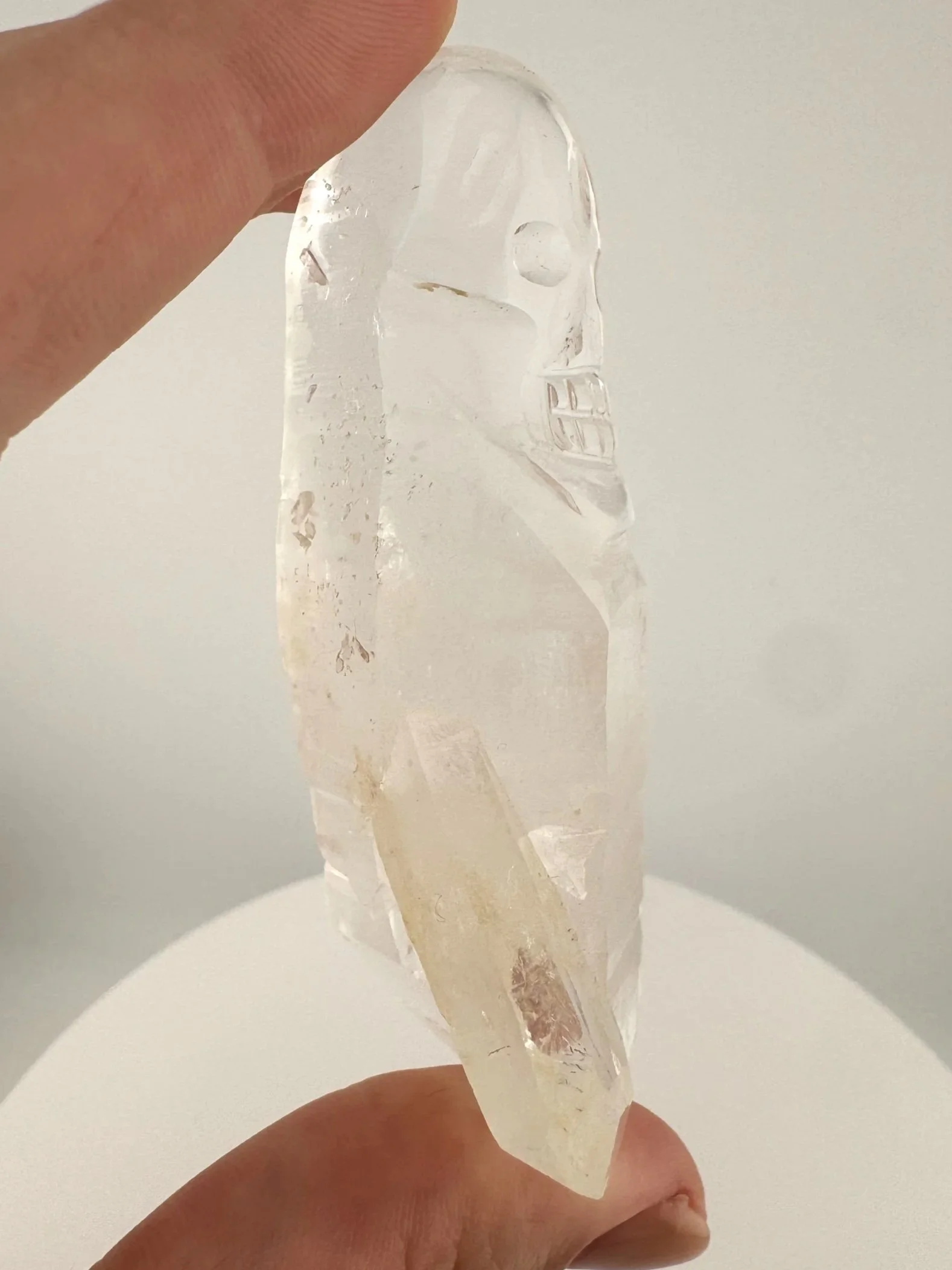 Leandro de Souza Cathedral Quartz Shaman Skull Wand