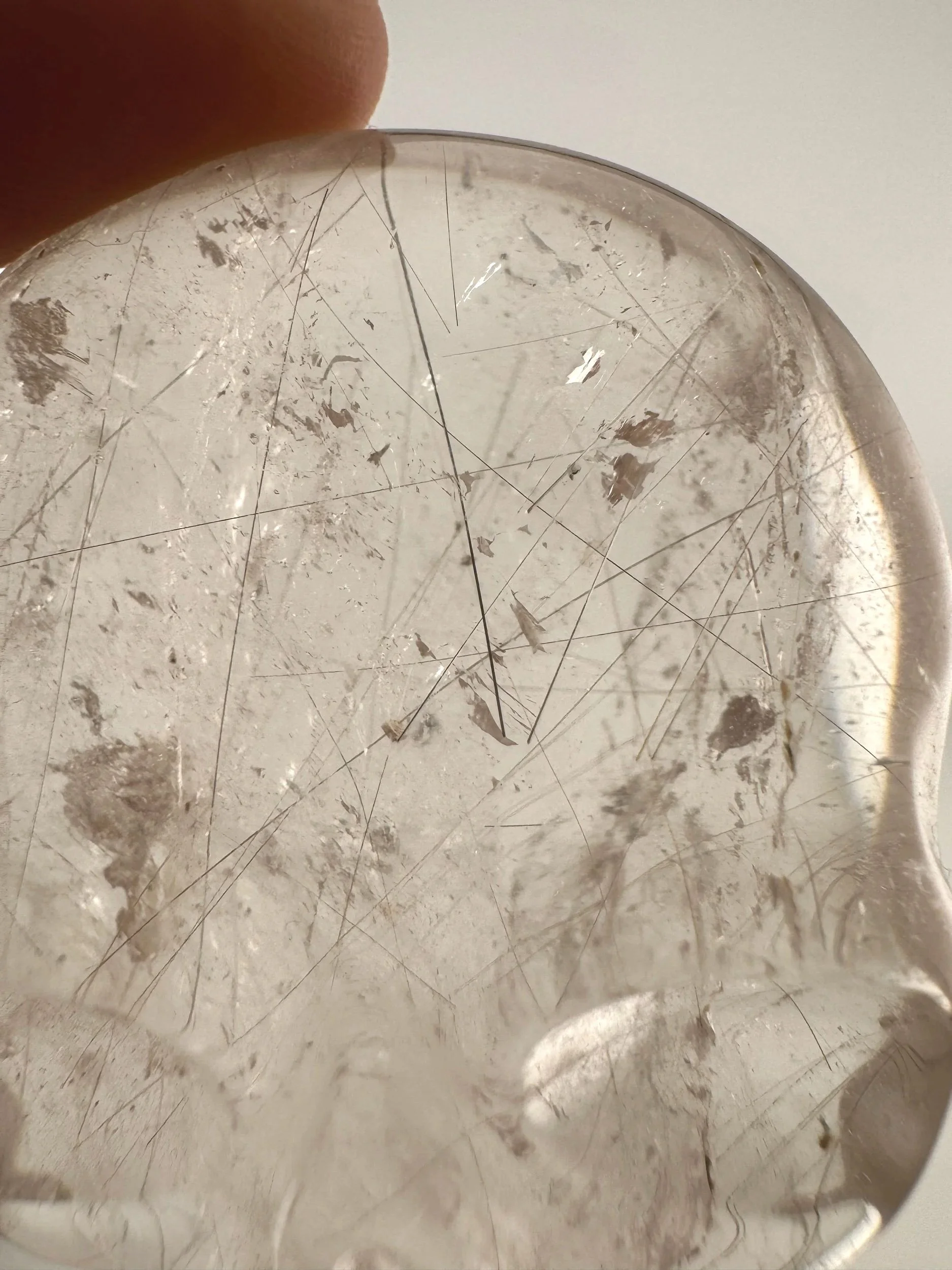 Leandro de Souza Rutilated Quartz Magical Child Palm Skull