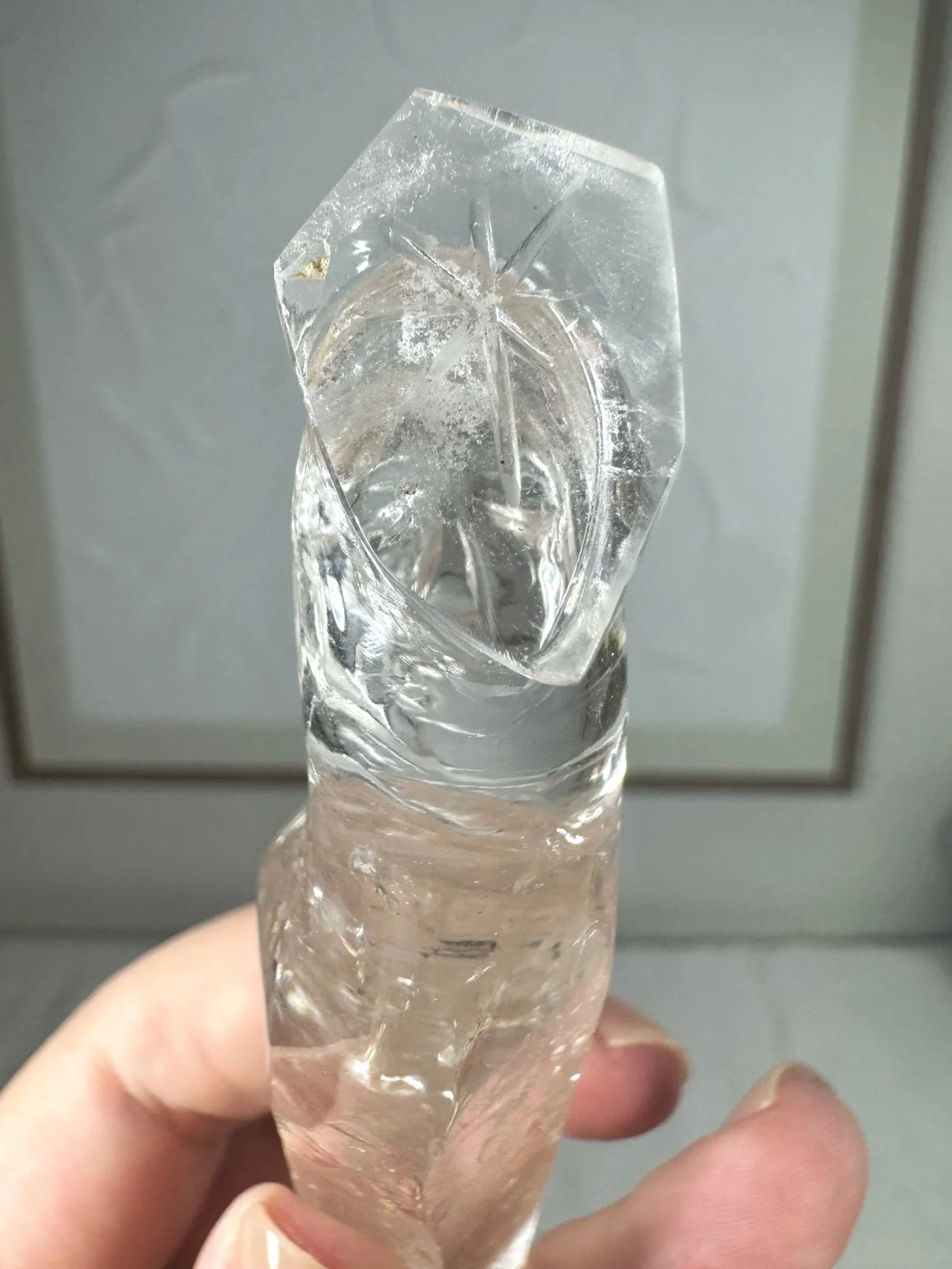 Leandro de Souza Cathedral Quartz Mother Mary Wand