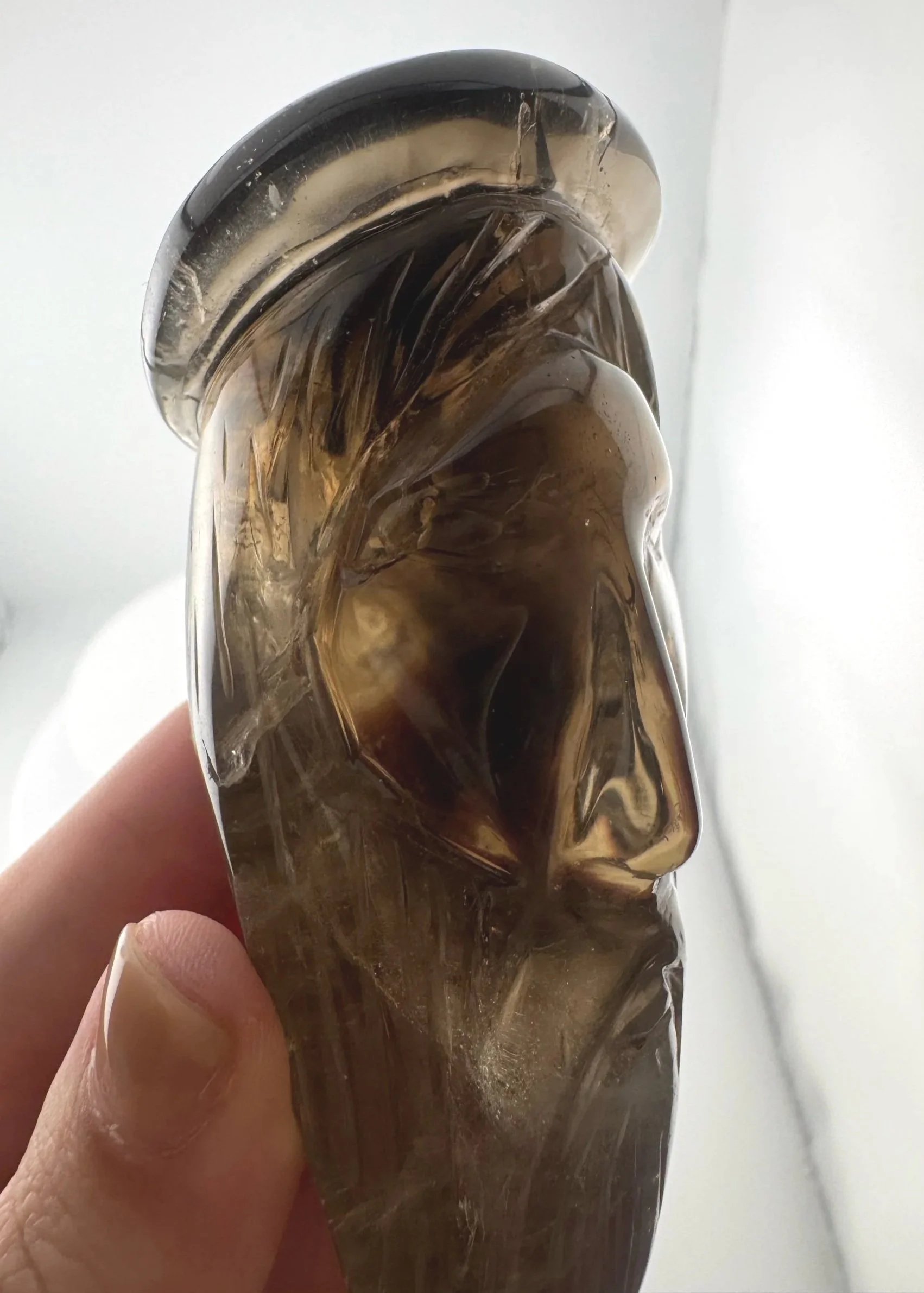 Leandro de Souza Smoky Citrine Jesus Carving
