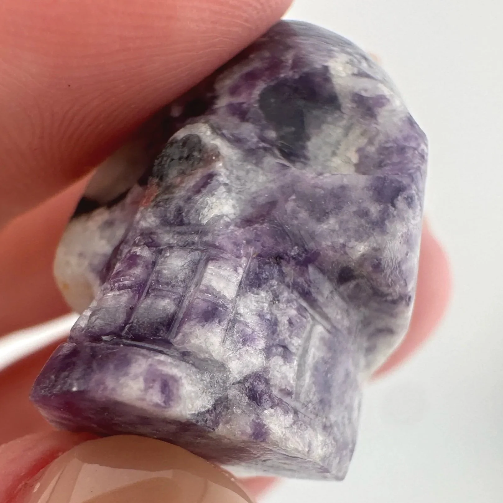 Leandro de Souza Lepidolite in Feldspar Shaman Skull