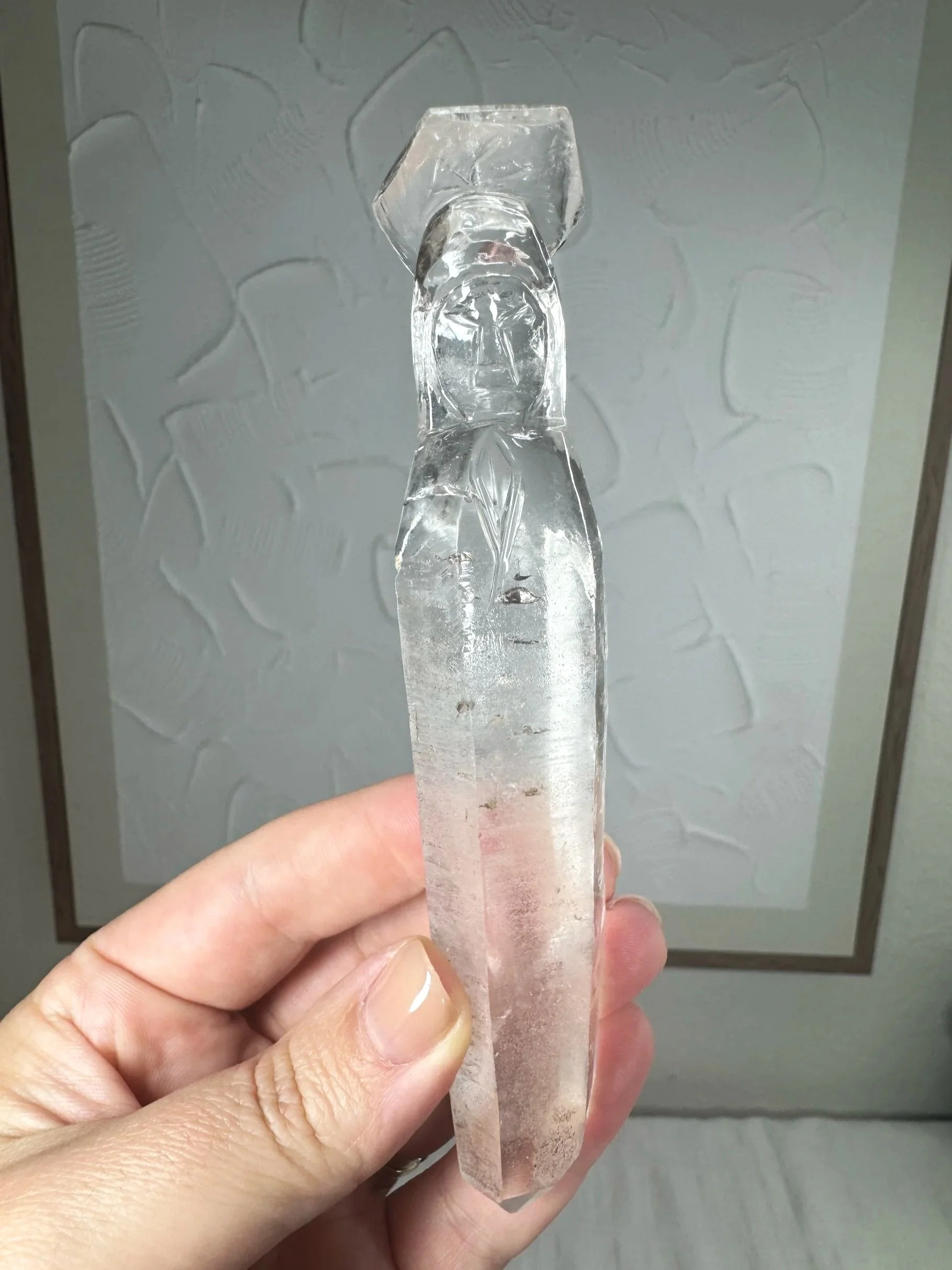 Leandro de Souza Cathedral Quartz Mother Mary Wand