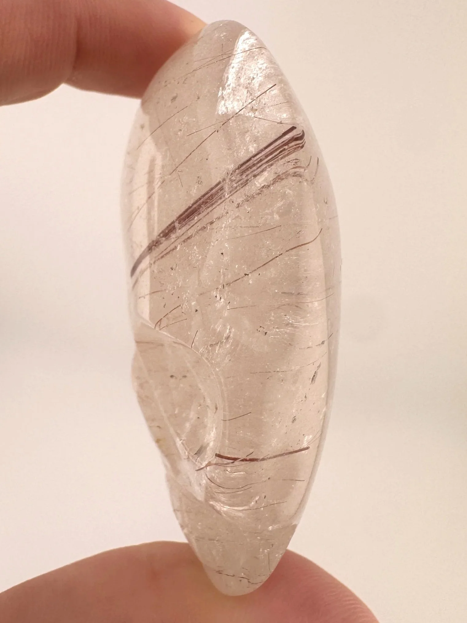 Leandro de Souza Rutilated Quartz Magical Child Palm Skull
