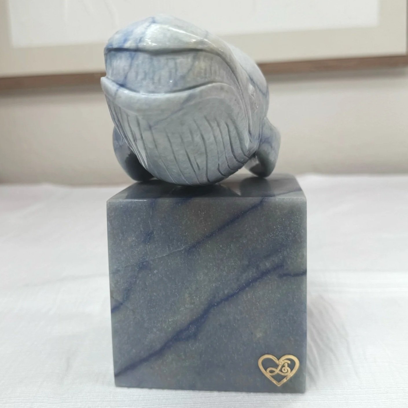 Leandro de Souza Blue Aventurine Blue Whale Sculpture
