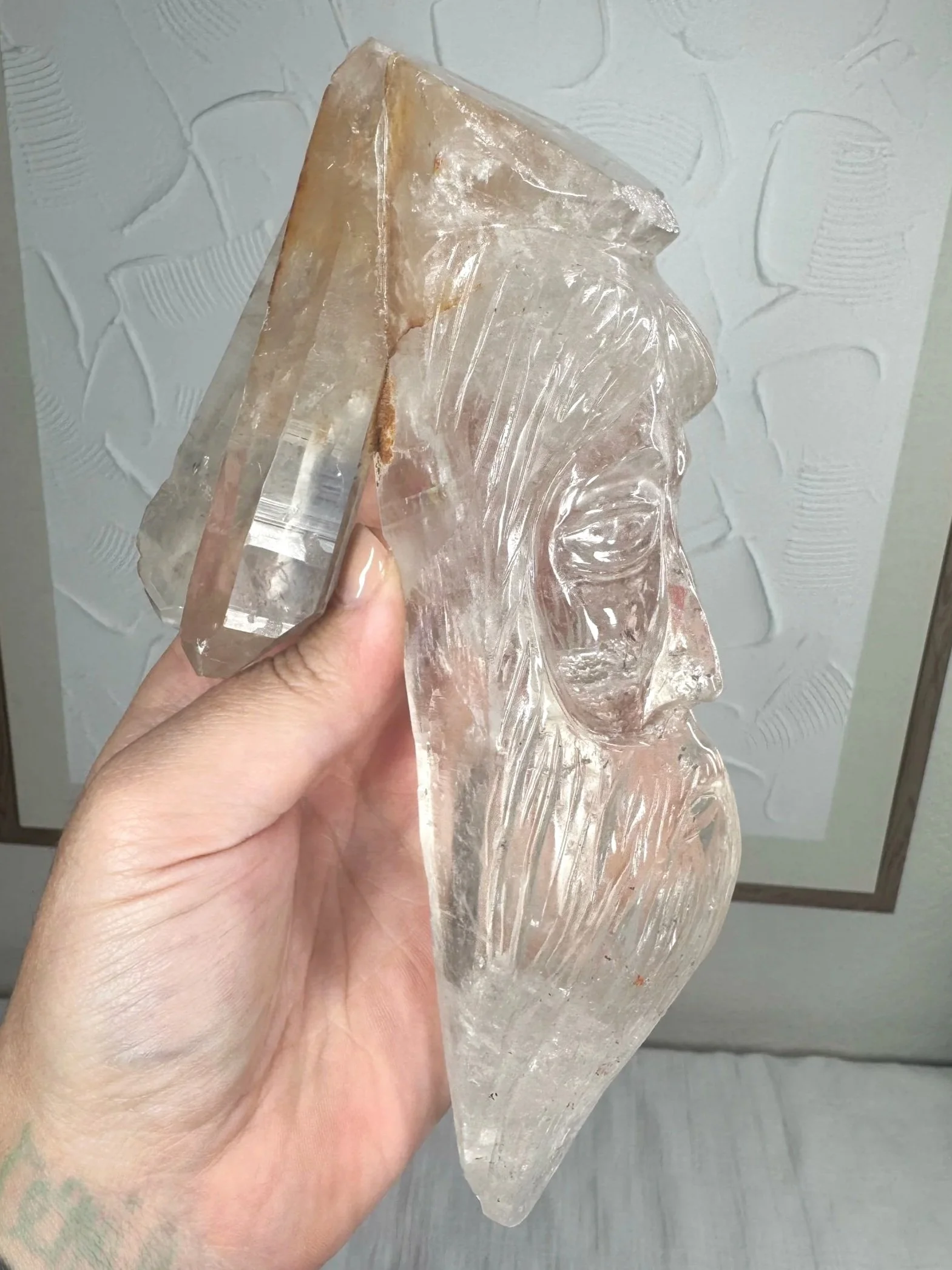 Leandro de Souza Cathedral Quartz Jesus Wand