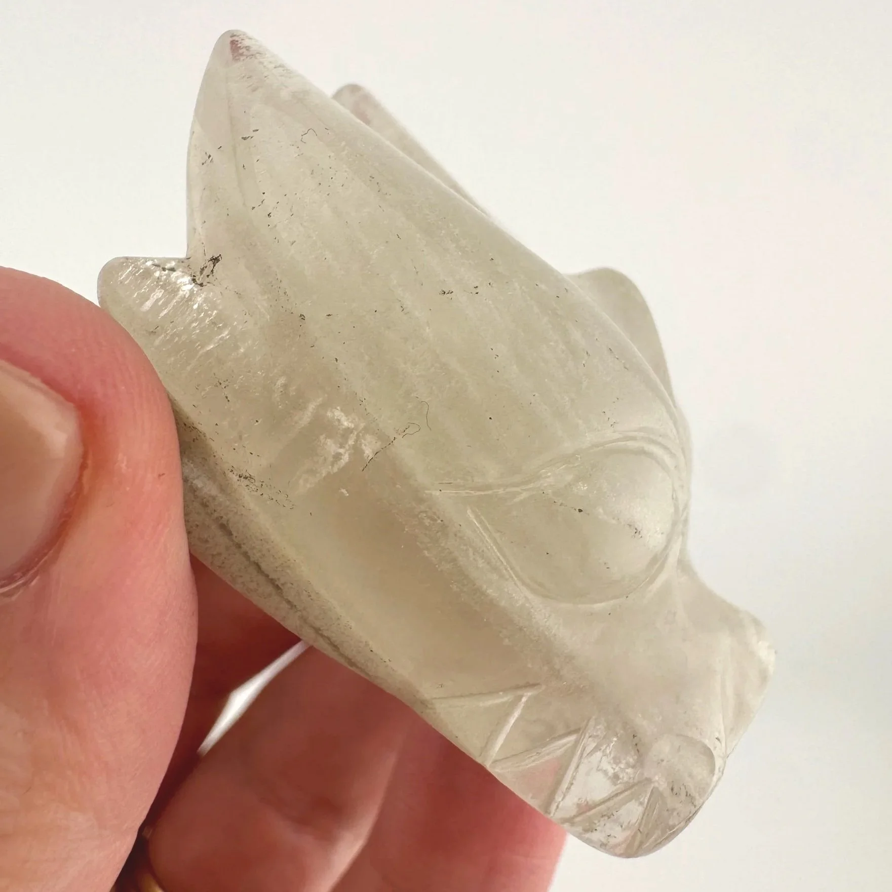 Leandro de Souza White Chlorite Dragon Skull