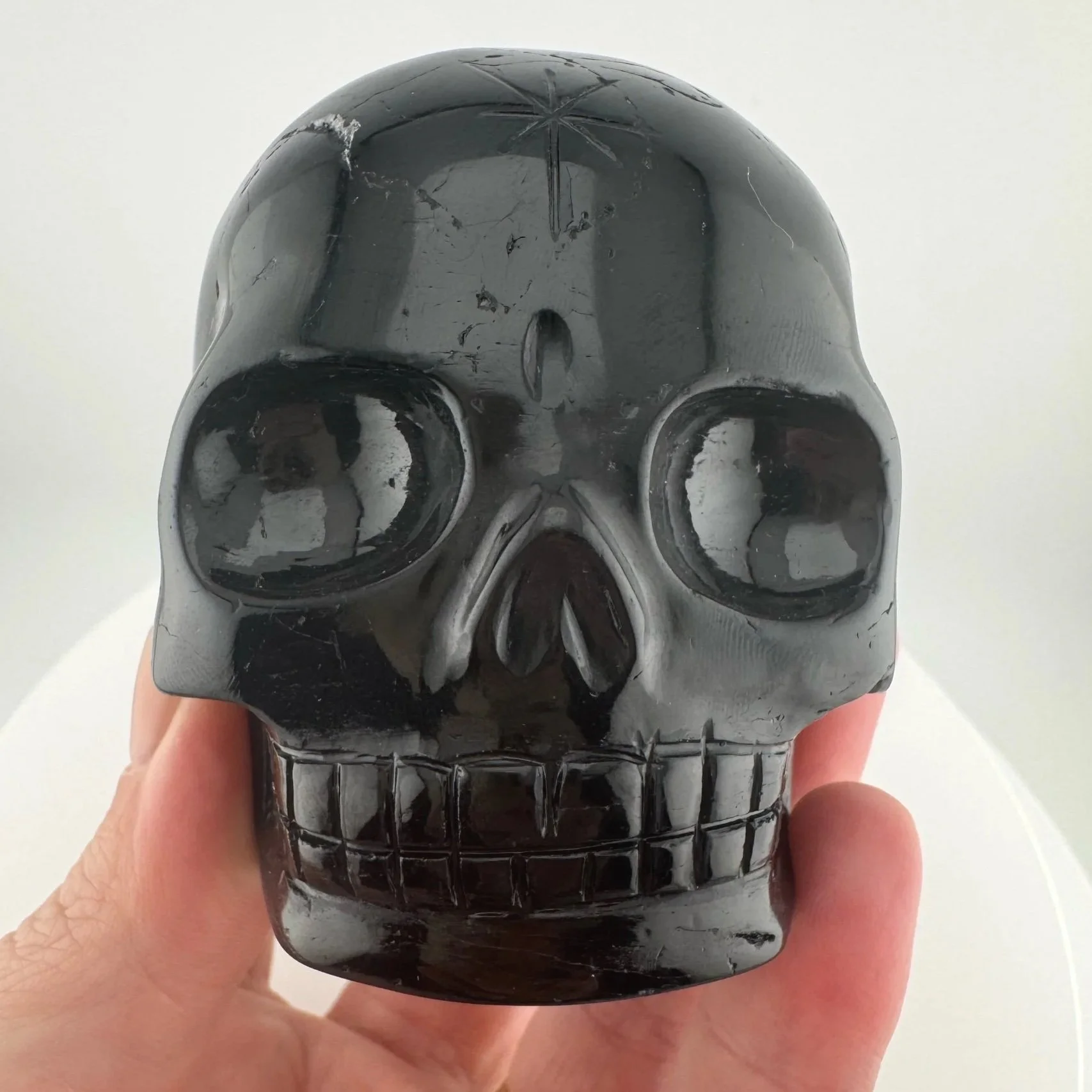 Leandro de Souza Black Tourmaline Skull