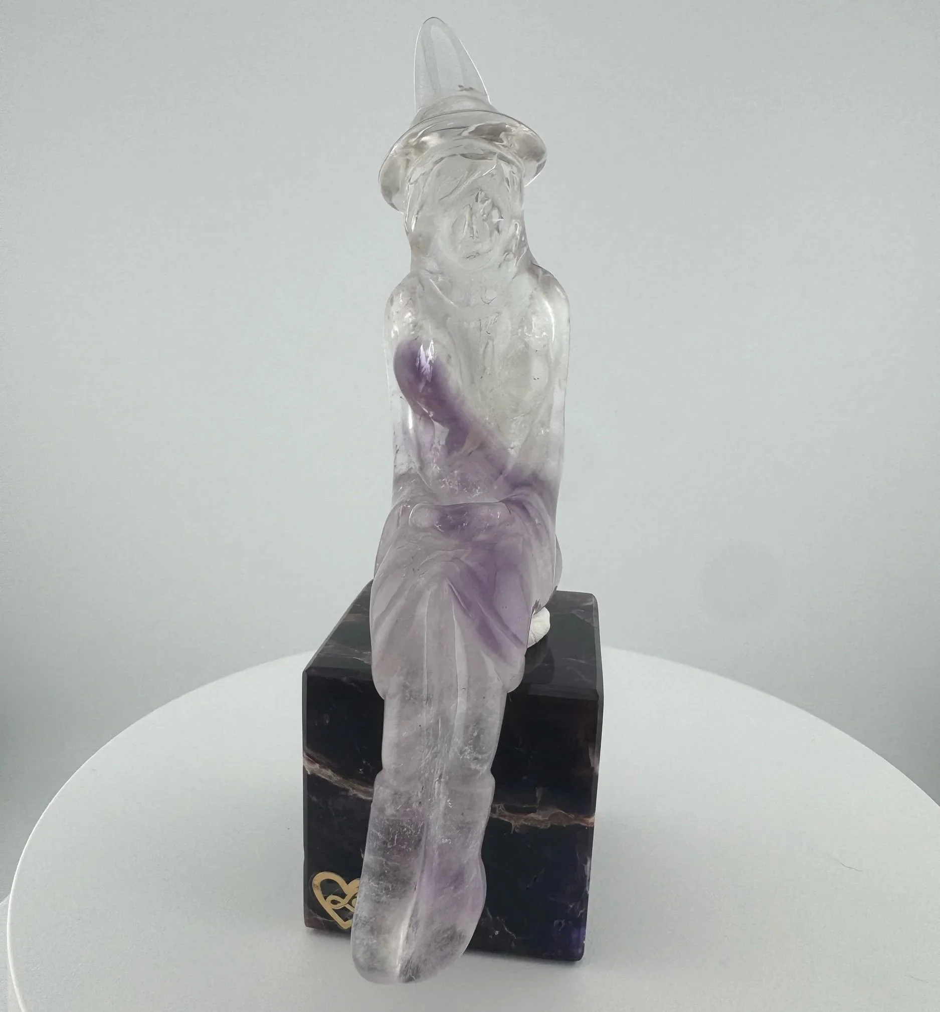 Leandro de Souza Phantom Amethyst Witch Carving on Base