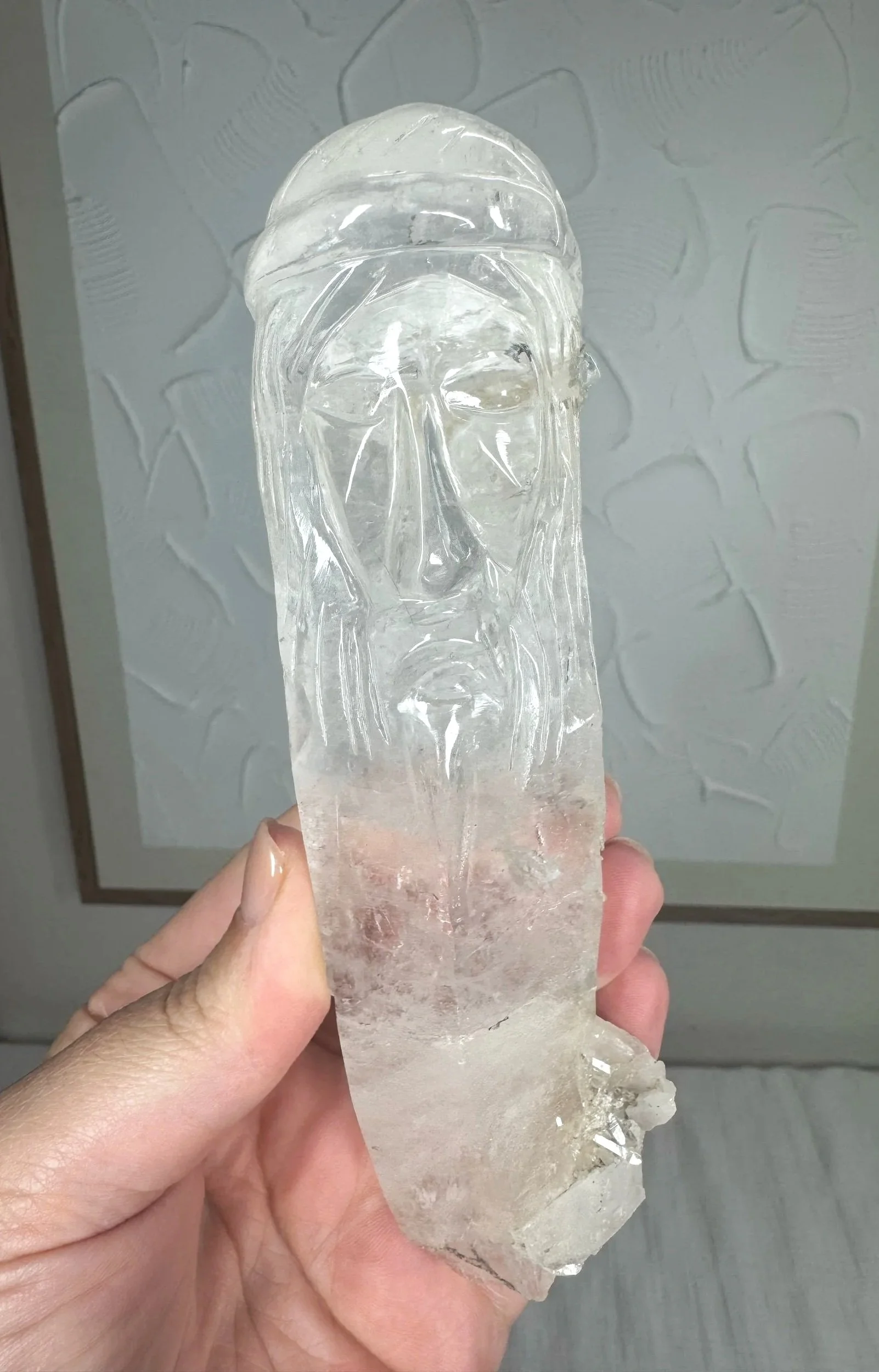 Leandro de Souza Cathedral Quartz Jesus Wand