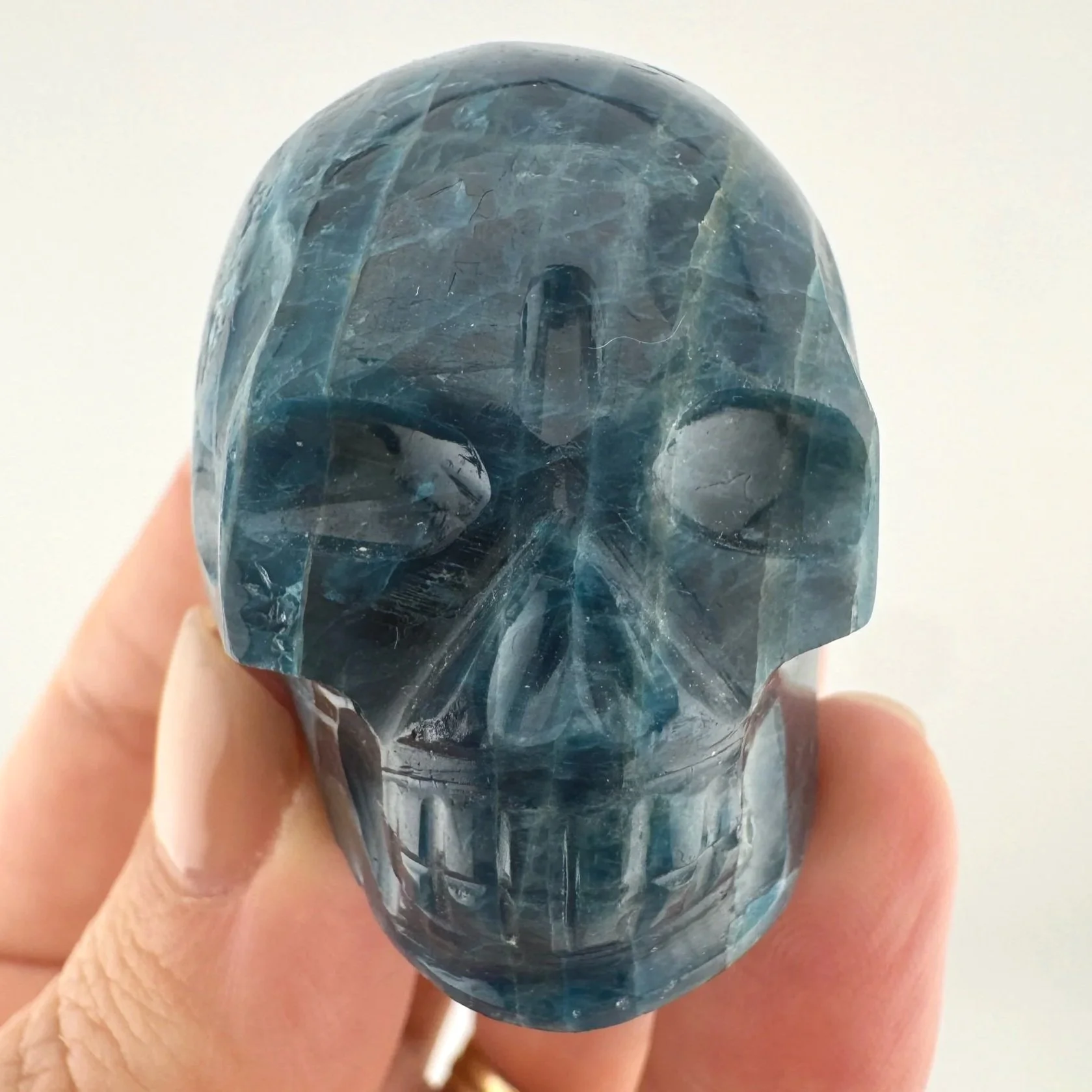 Igor de Souza Blue Apatite Shaman Skull