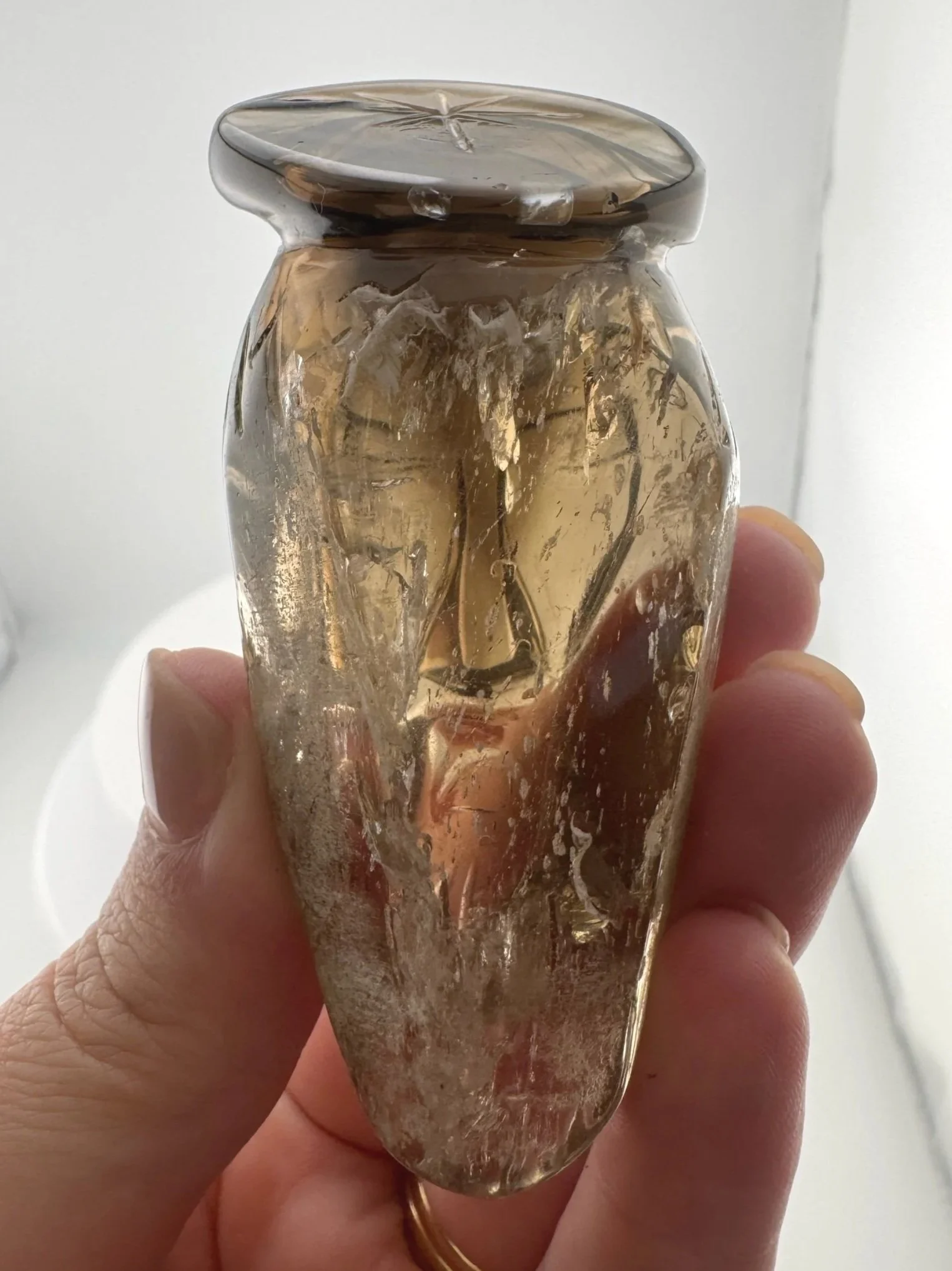 Leandro de Souza Smoky Citrine Jesus Carving