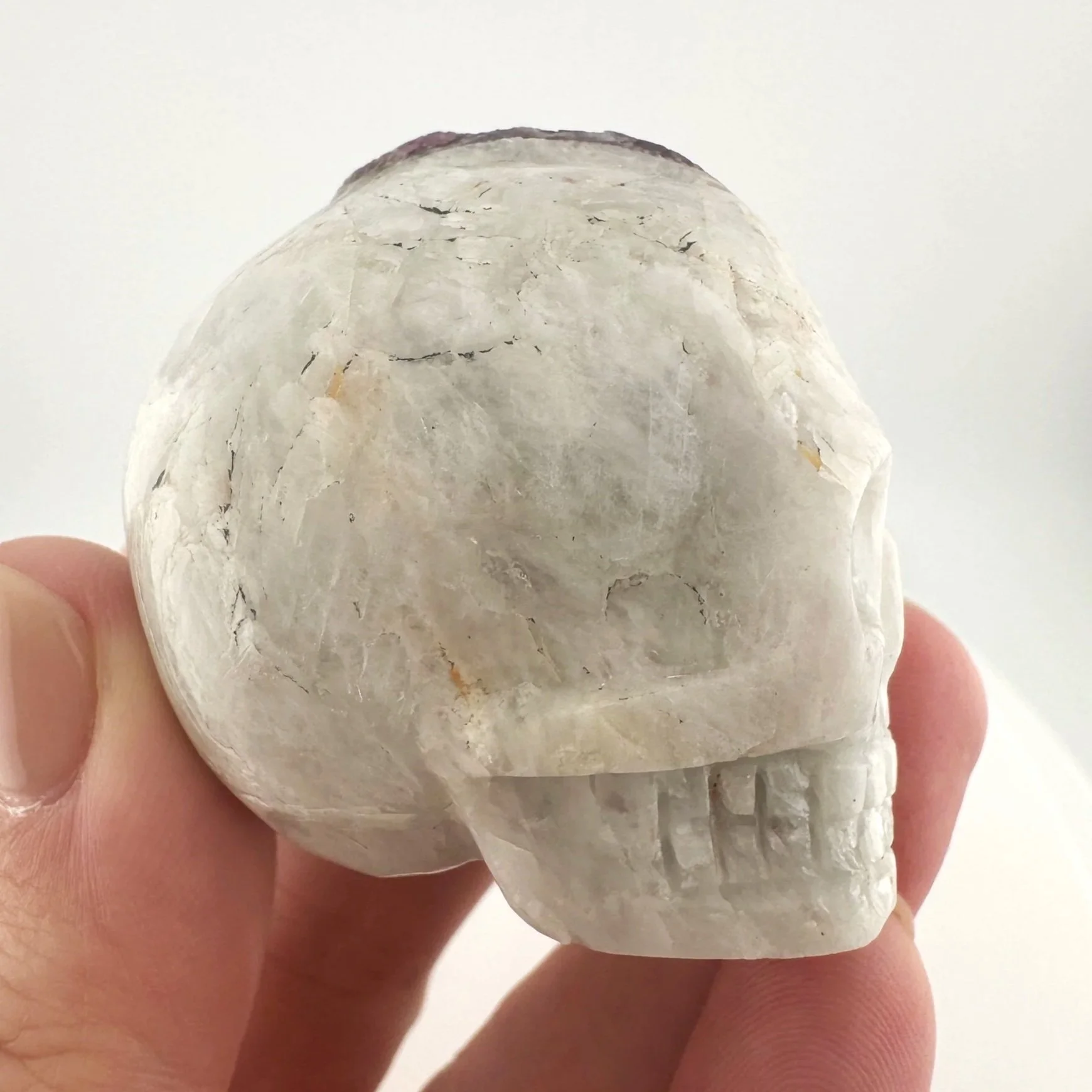 Leandro de Souza Pink Tourmaline in Feldspar Skull