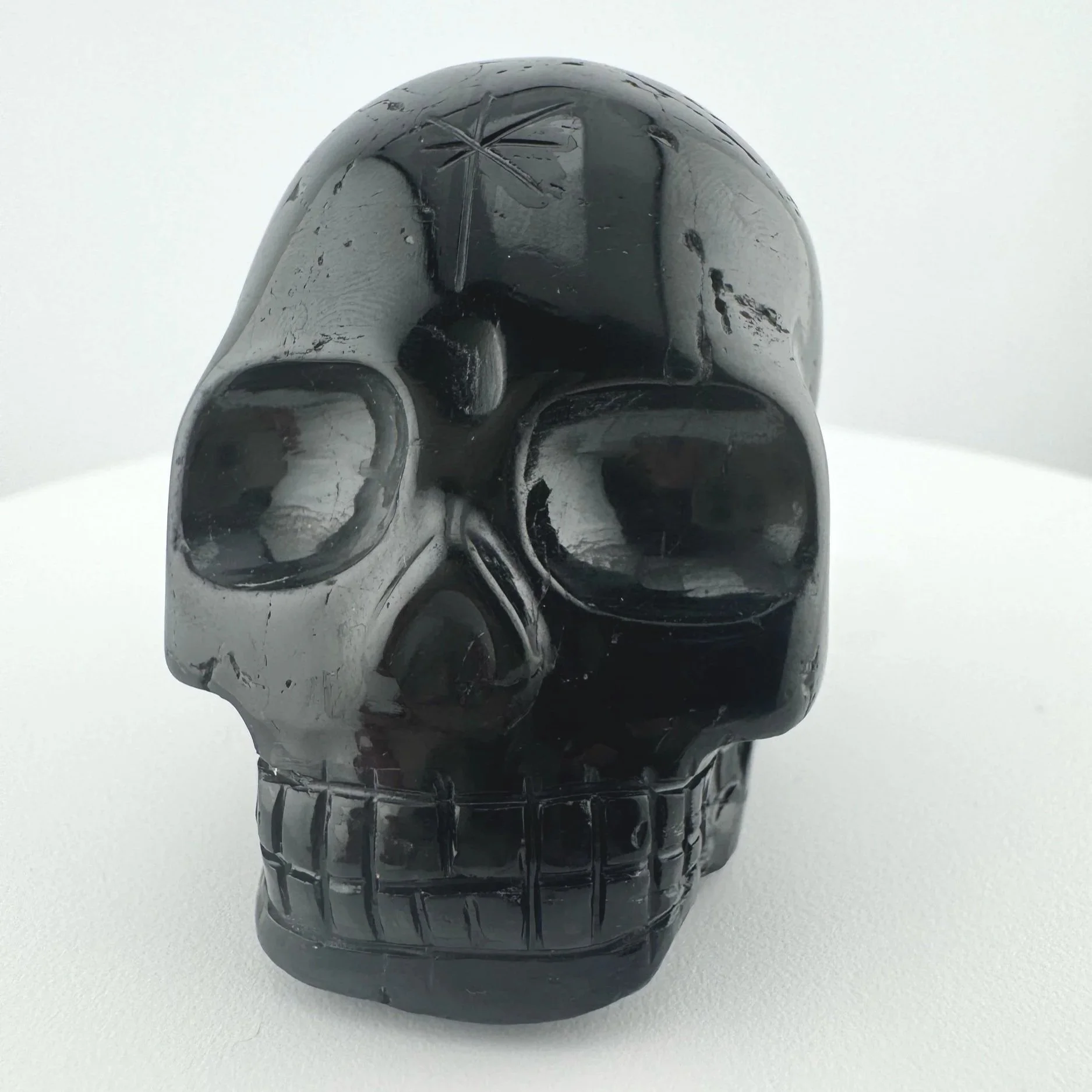 Leandro de Souza Black Tourmaline Skull