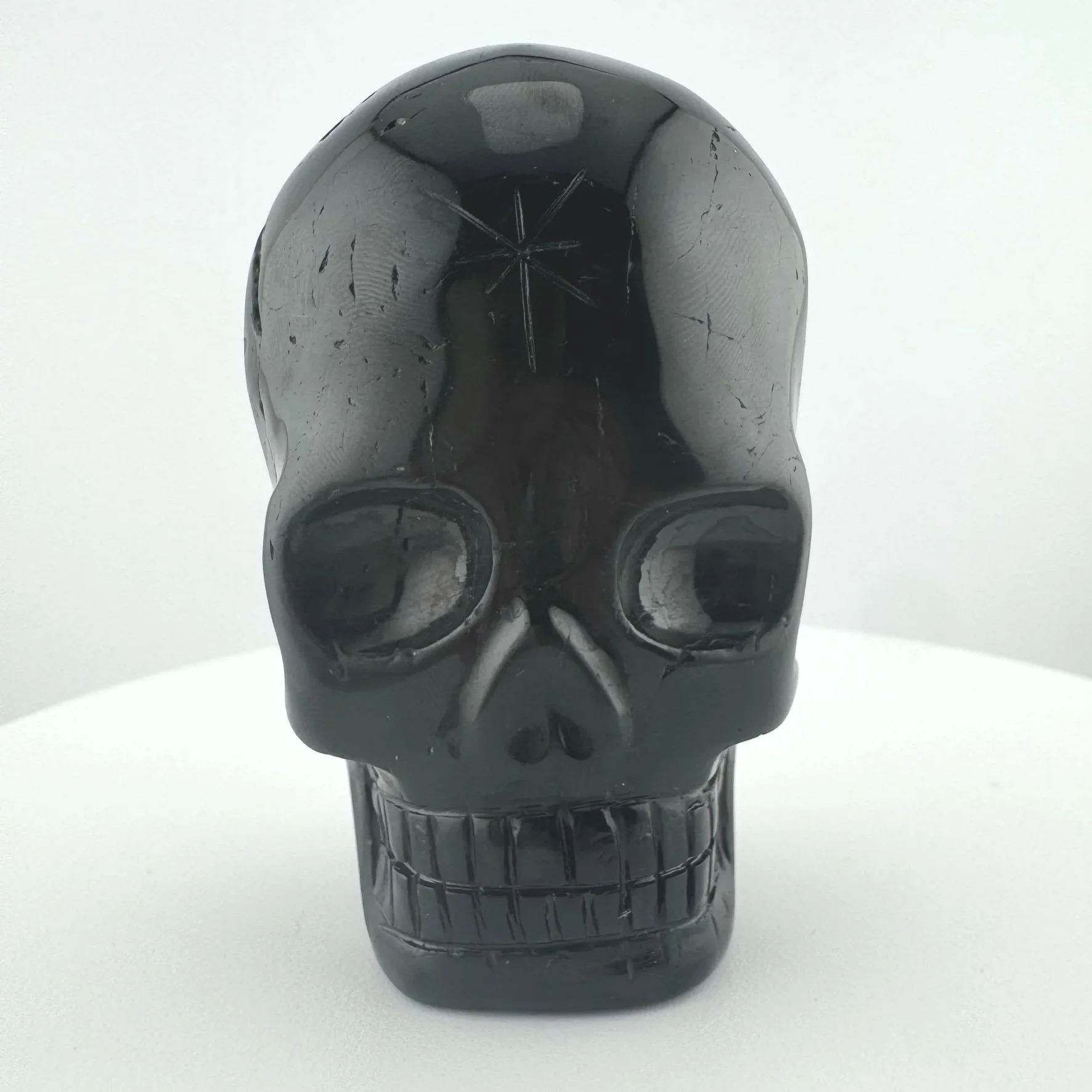 Leandro de Souza Black Tourmaline Shaman Twin Flame Skull