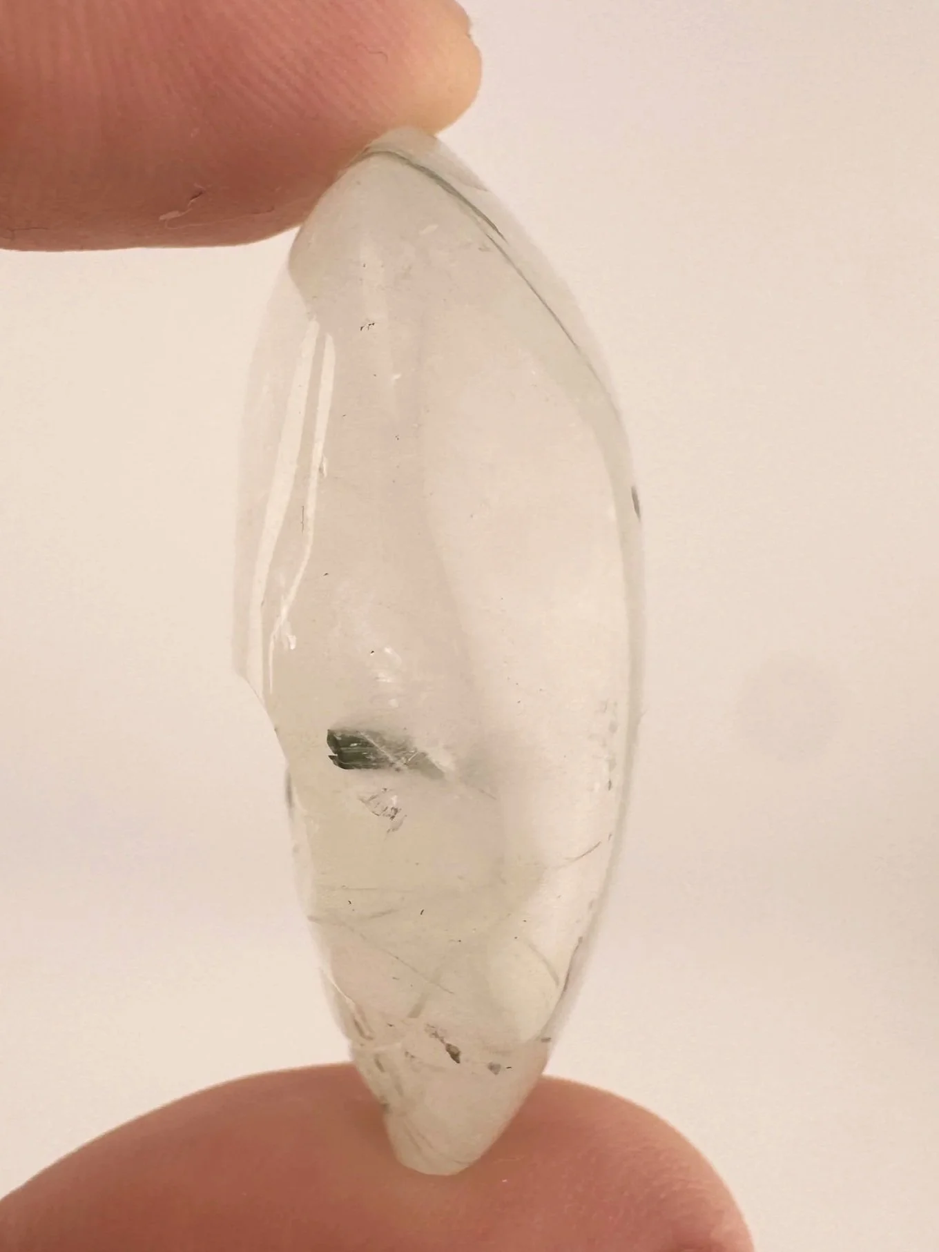 Leandro de Souza Epidote in Quartz Palm Skull