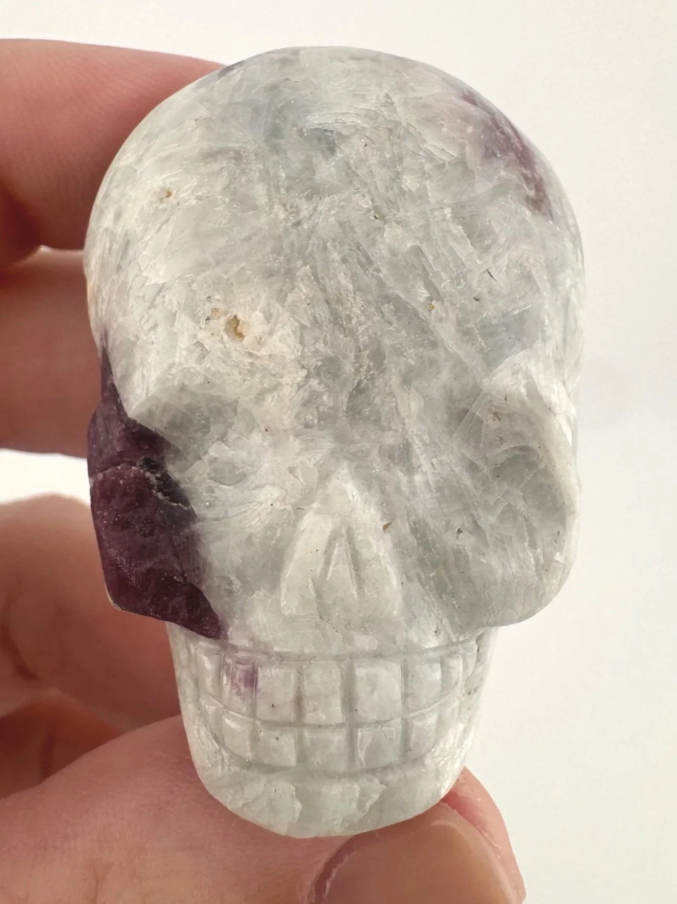 Leandro de Souza Paraiba Tourmaline in Feldspar Palm Skull