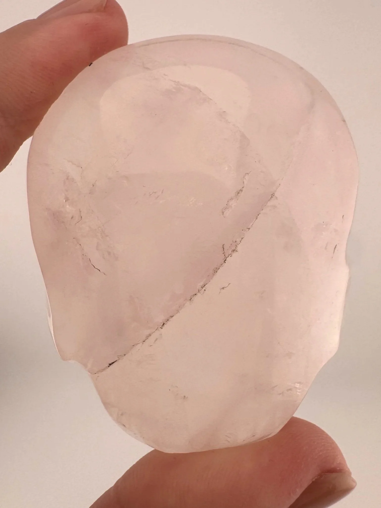 Leandro de Souza Rose Quartz Palm Skull
