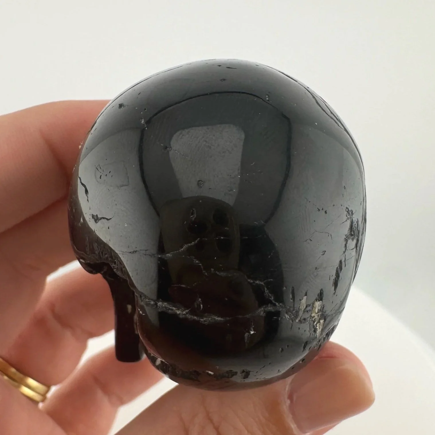 Leandro de Souza Black Tourmaline Skull