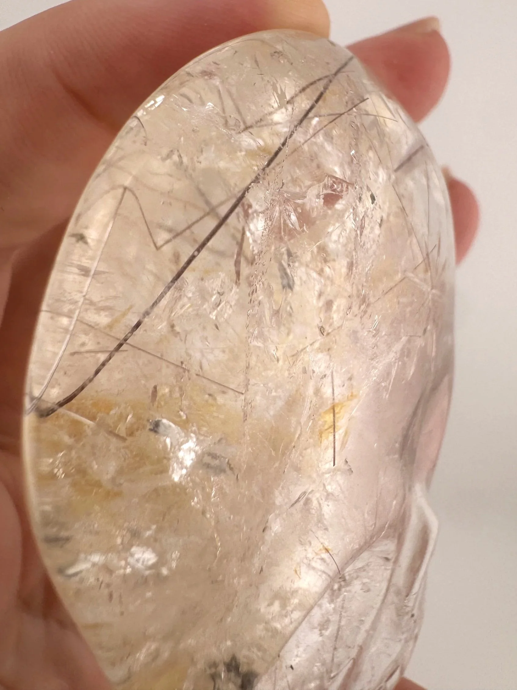 Leandro de Souza Rutilated Quartz Magical Child Palm Skull