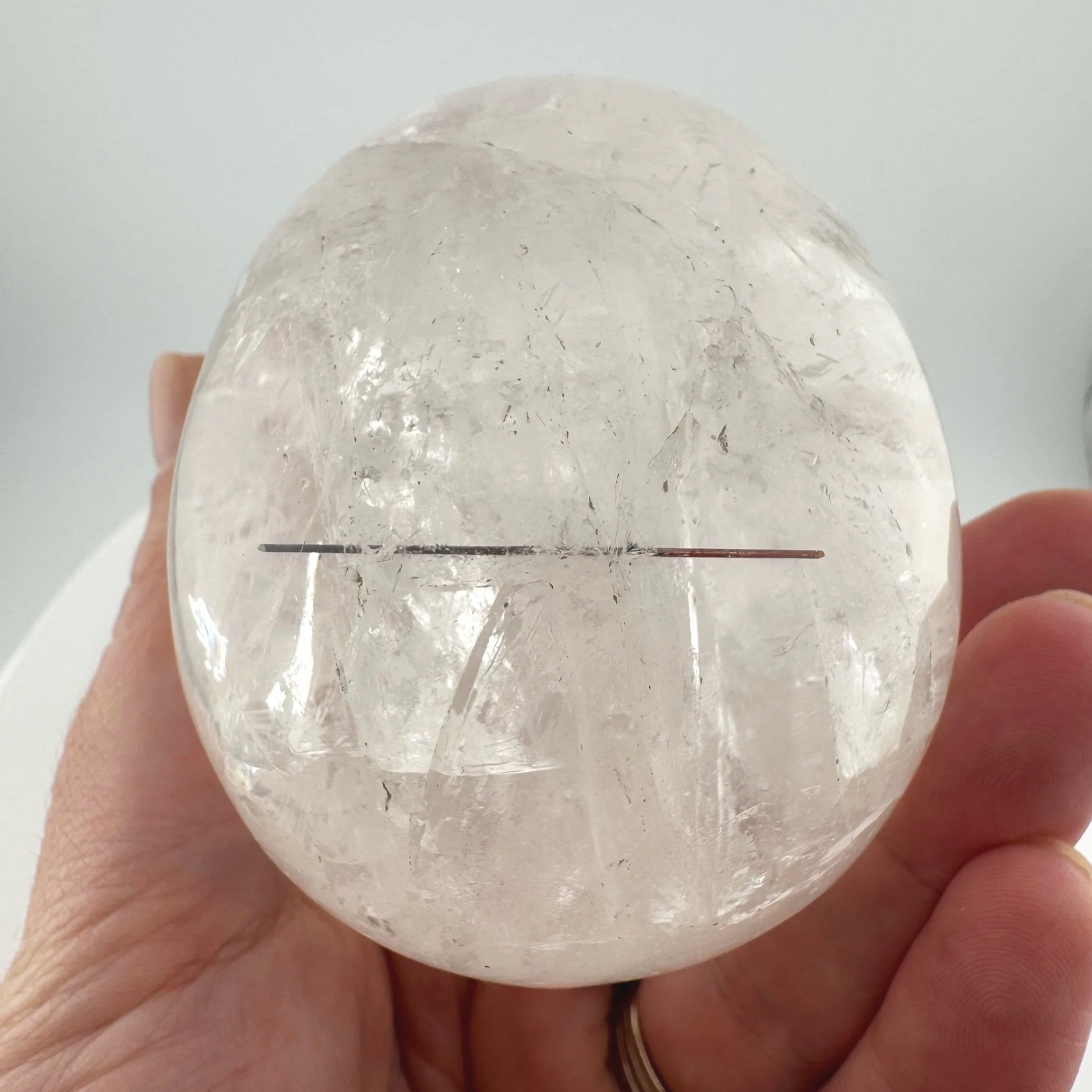 Leandro de Souza Red Rutile in Quartz Skull