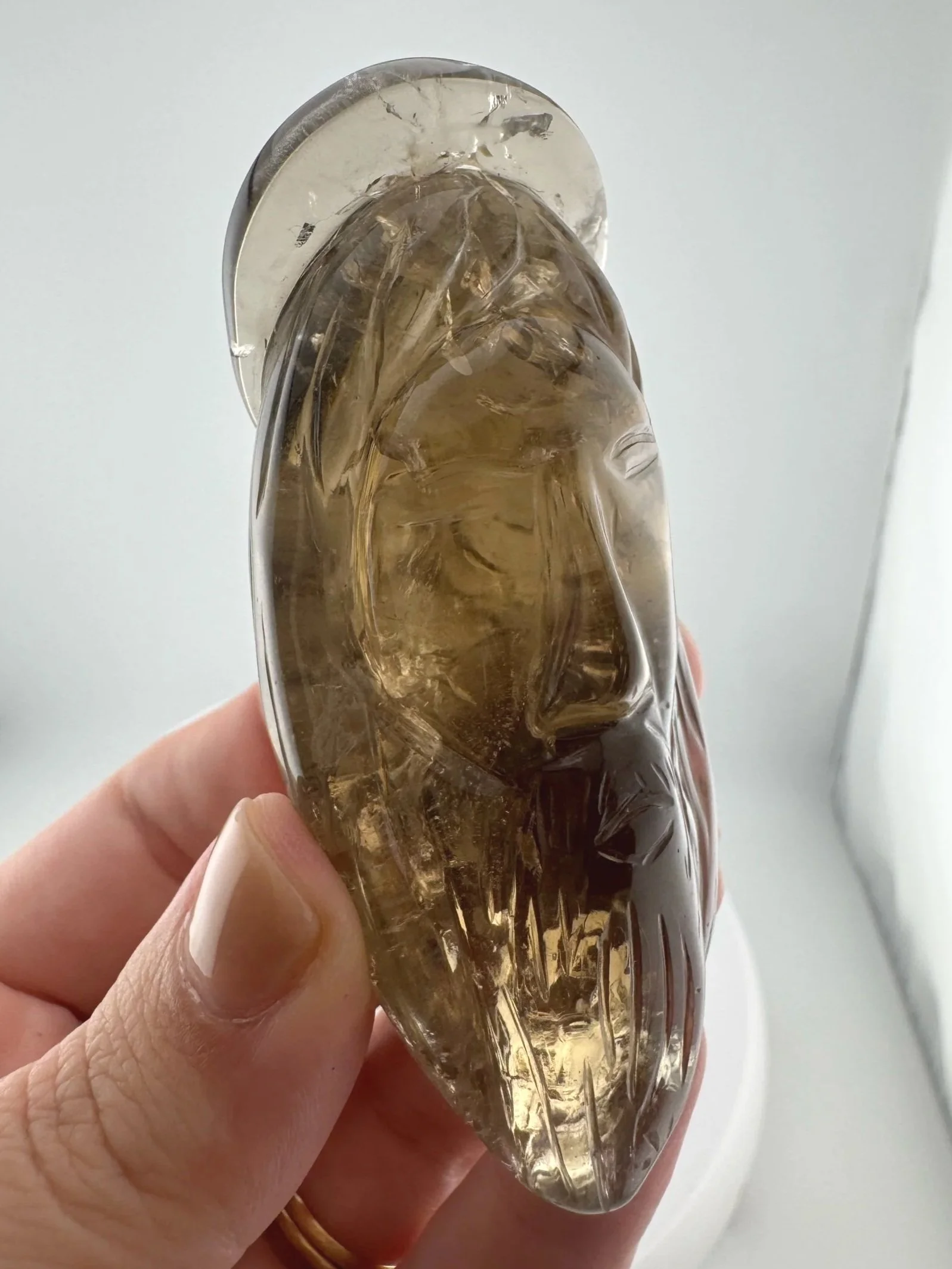 Leandro de Souza Smoky Citrine Jesus Carving
