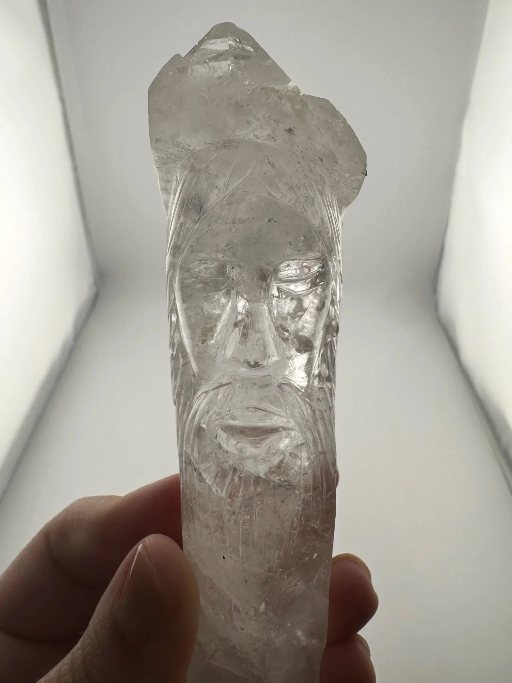 Leandro de Souza Cathedral Quartz Jesus Wand
