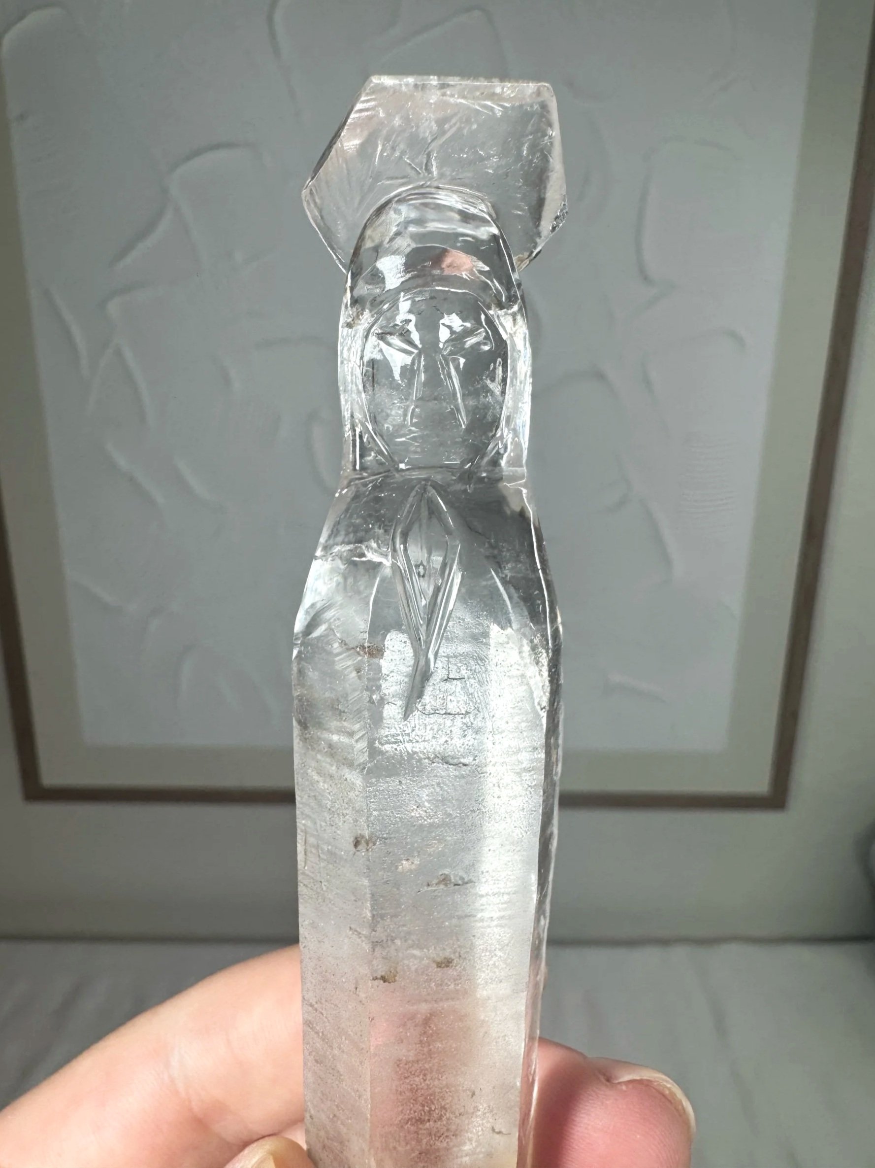 Leandro de Souza Cathedral Quartz Mother Mary Wand