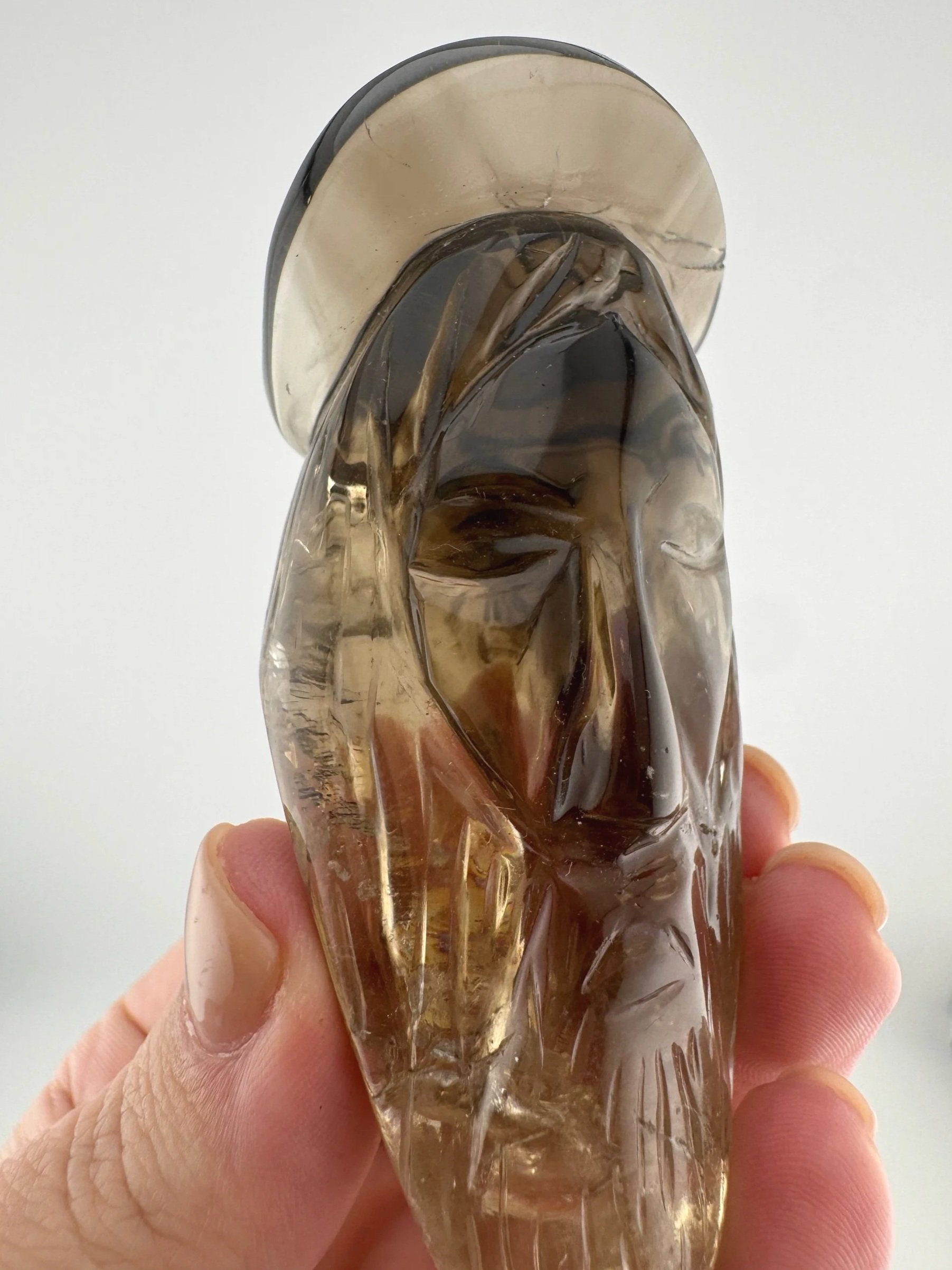 Leandro de Souza Smoky Citrine Jesus Carving