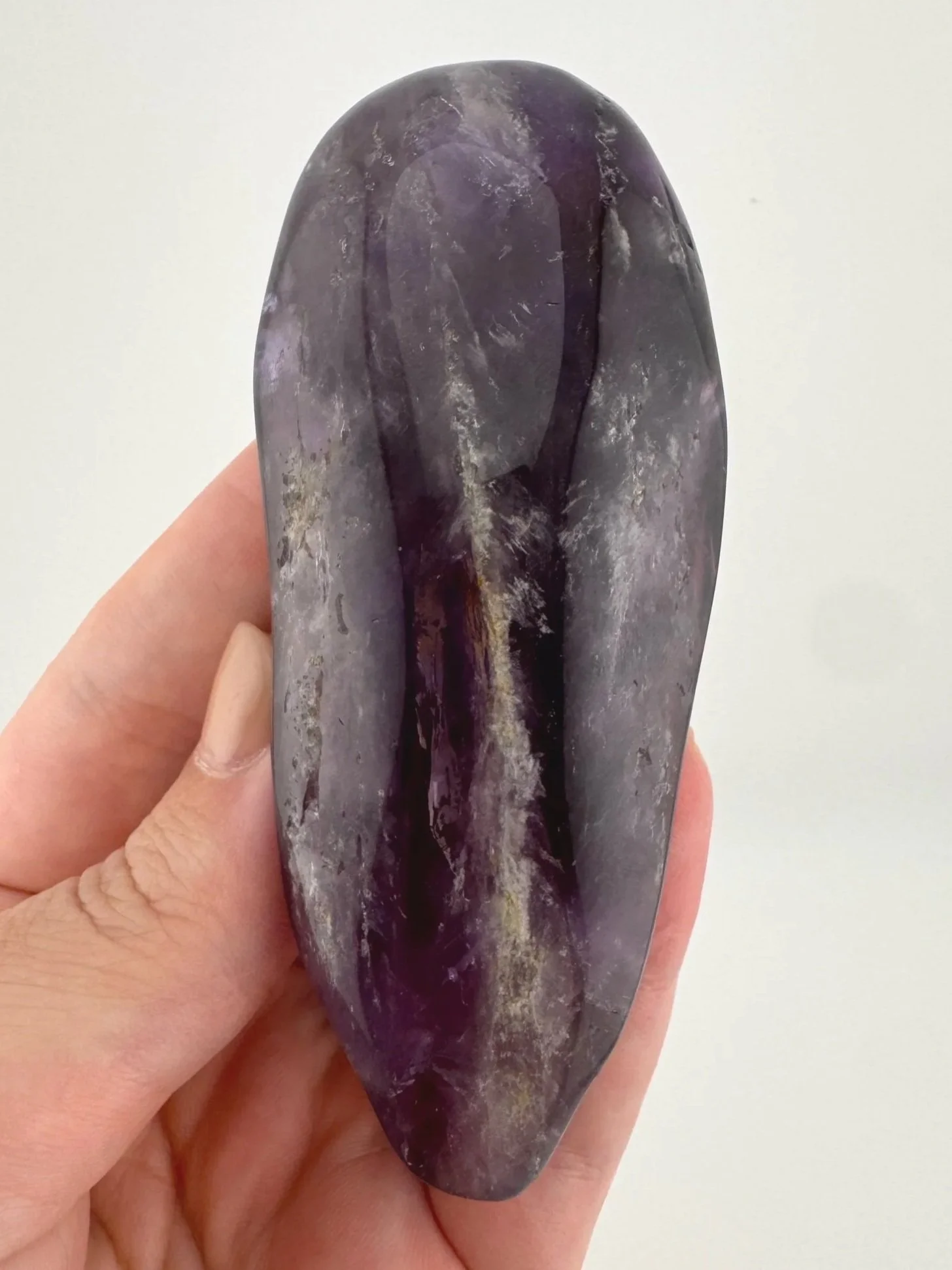 Leandro de Souza Phantom Amethyst with Citrine Jesus Carving