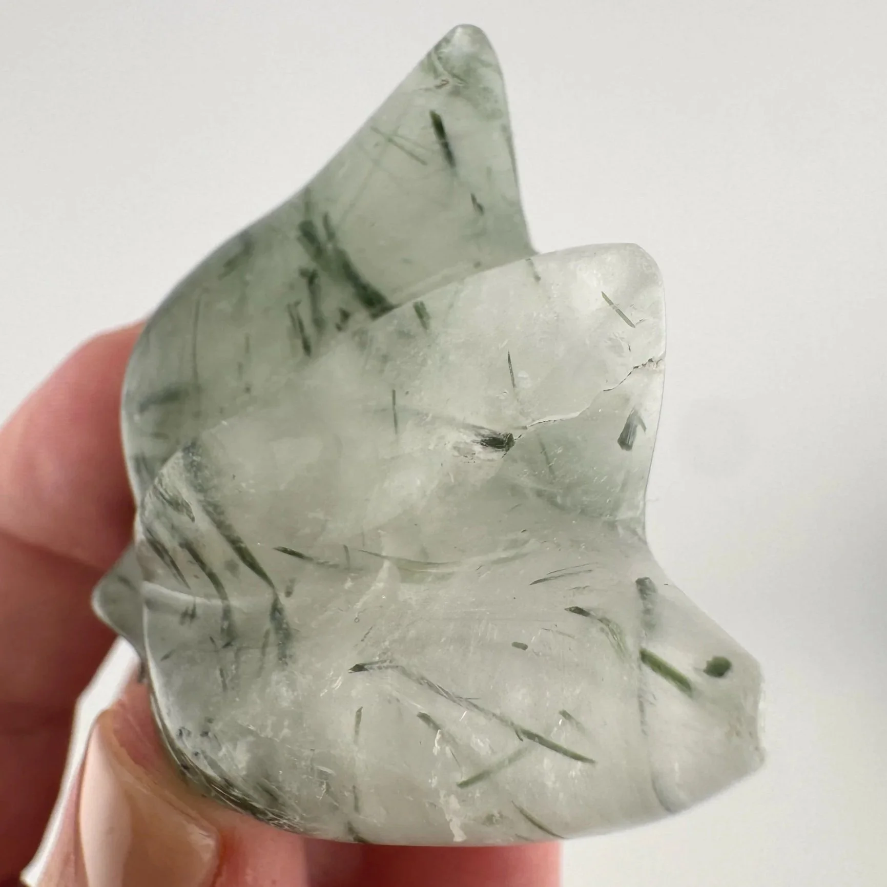 Leandro de Souza Epidote in Quartz Dragon Skull