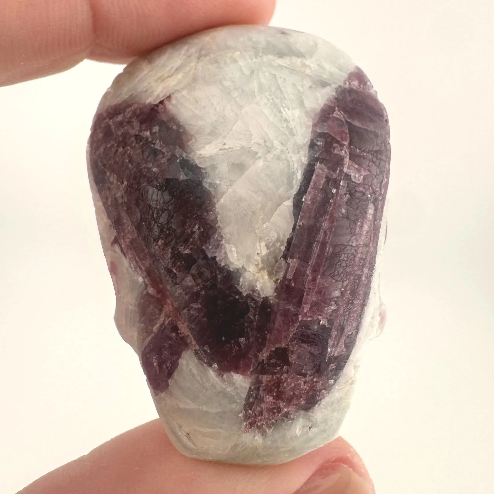 Leandro de Souza Paraiba Tourmaline in Feldspar Palm Skull