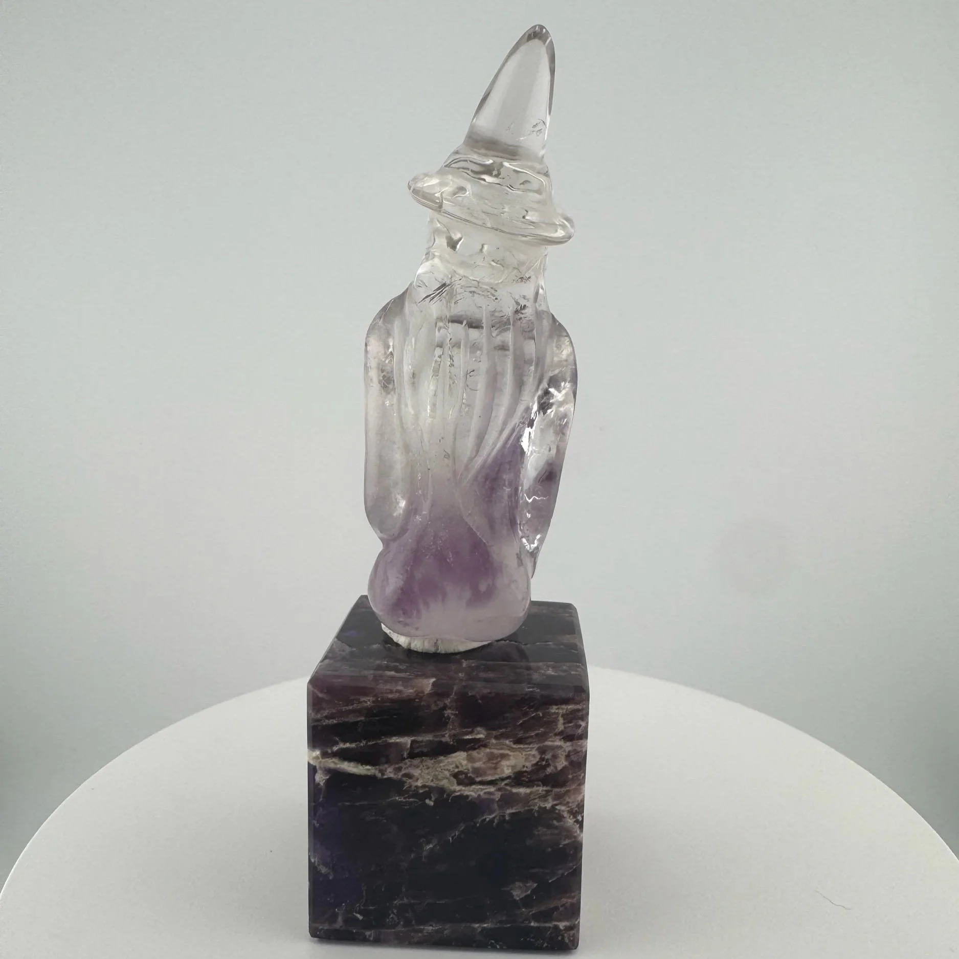 Leandro de Souza Phantom Amethyst Witch Carving on Base